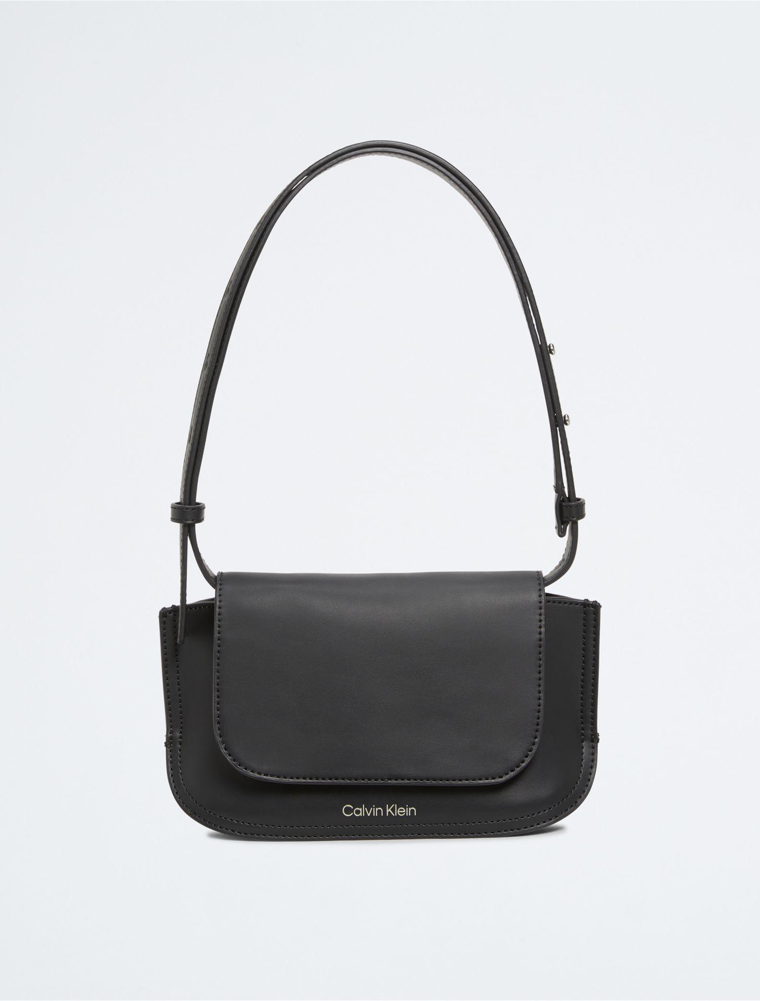 Calvin Klein Elemental Mini Flap Messenger Bag in Black Lyst