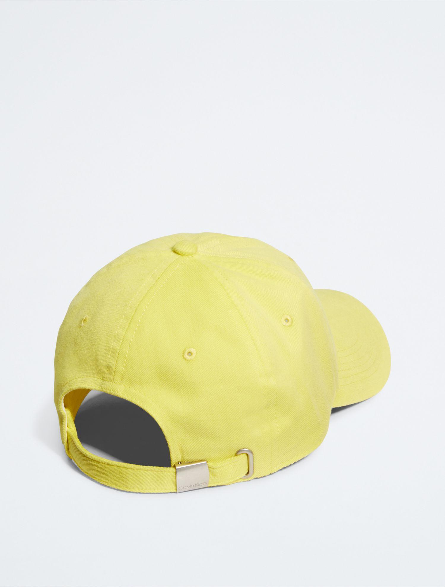 | Lyst Twill Men Calvin Klein Yellow Logo Cap for in