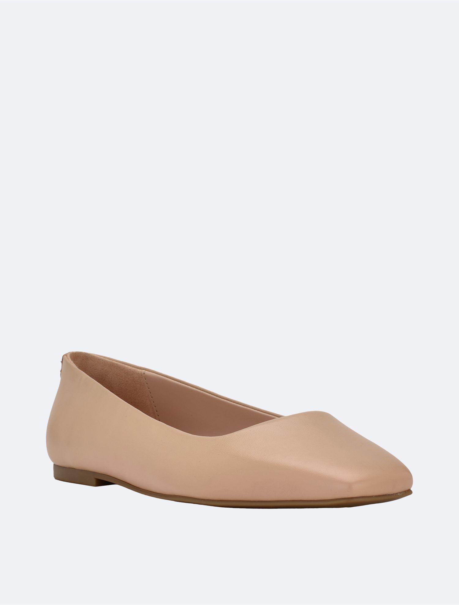 Calvin Klein Nyta Leather Flat in Natural Lyst