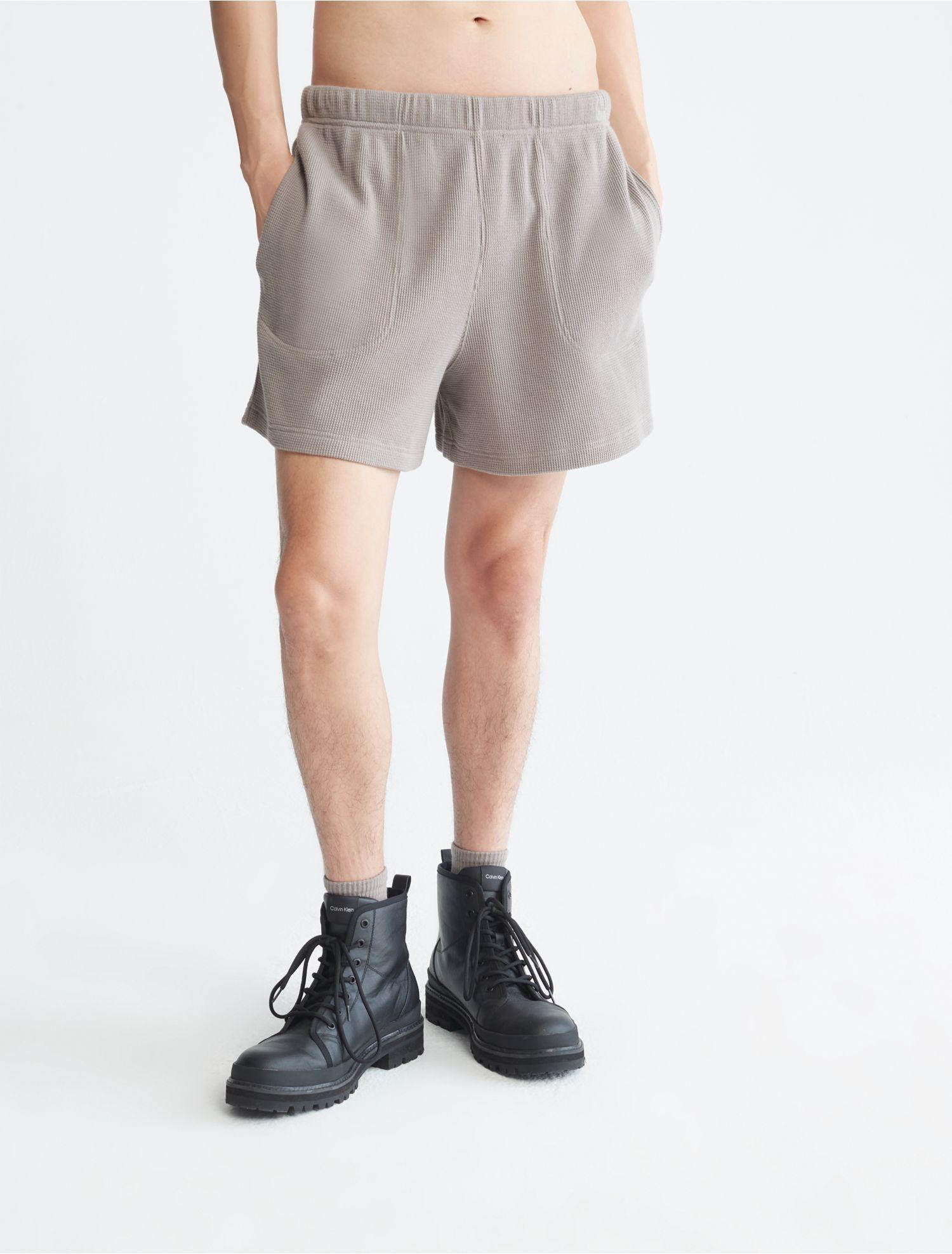 Calvin Klein Standards Waffle Knit Shorts in White Lyst