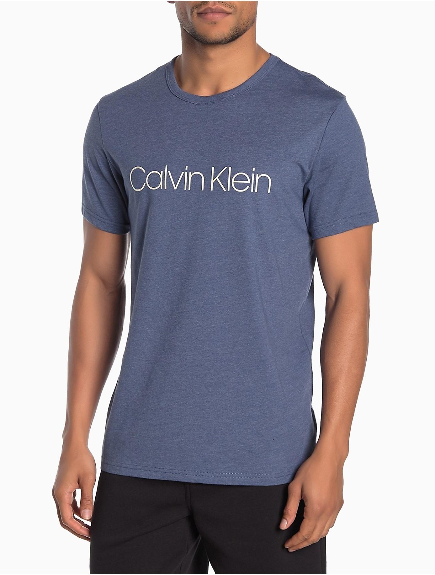 Calvin Klein Cotton Ck Chill Slim Fit Classic Logo Crewneck T-shirt in ...