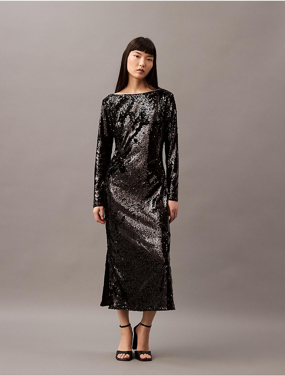 calvin klein black sequin dress Calvin Klein Sequin Dresses for Women