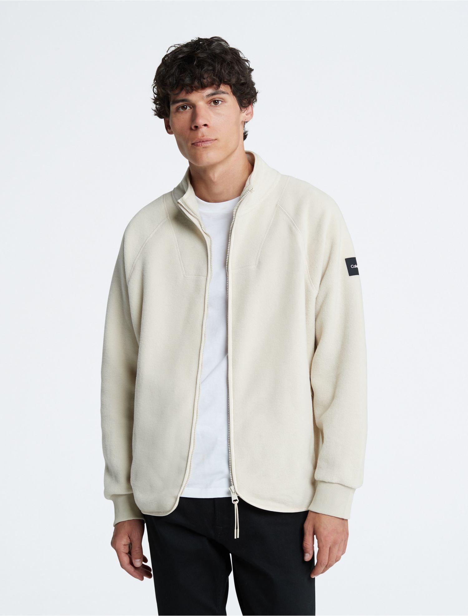 Calvin Klein Premium Polar Fleece Jacket in White for Men | Lyst