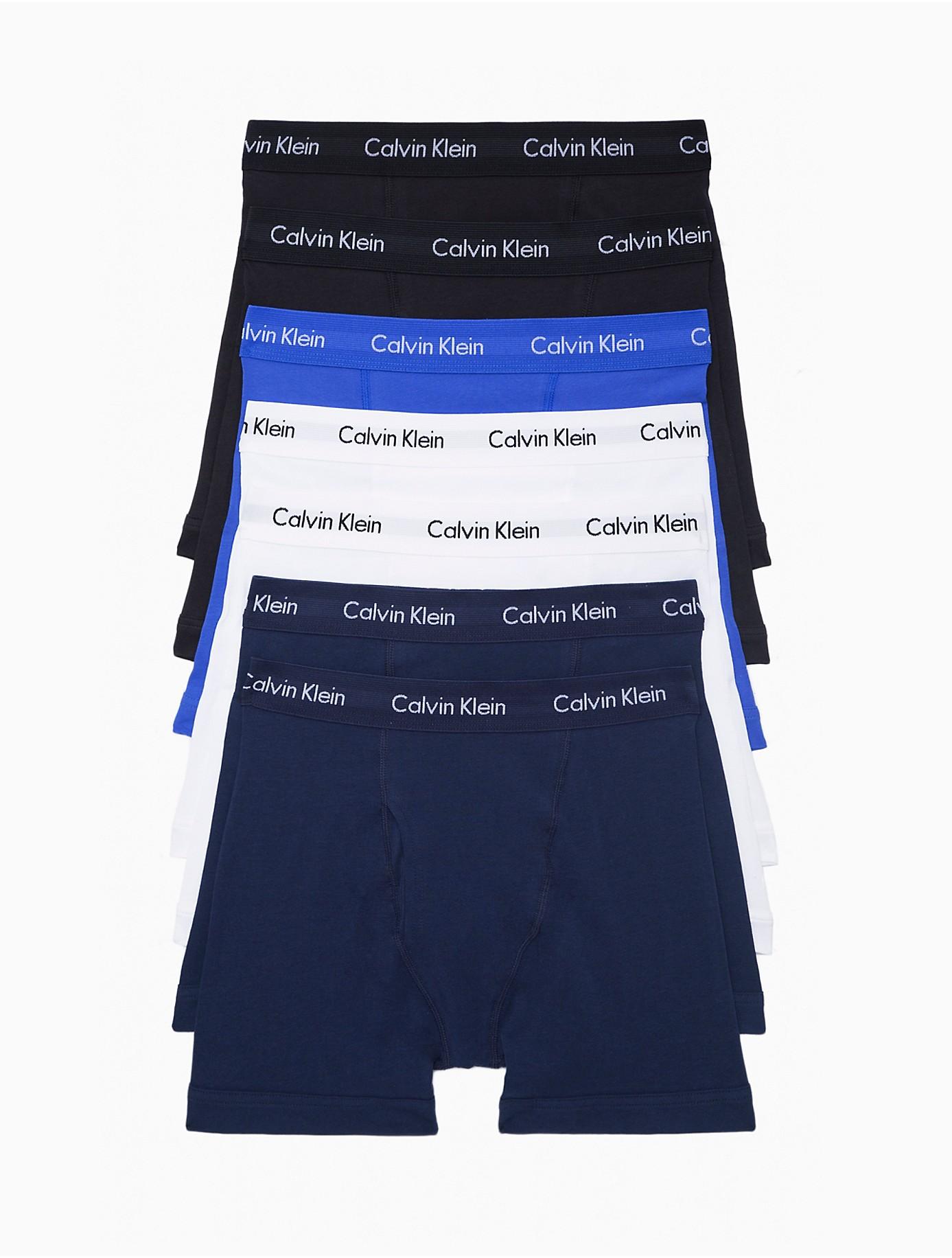 Calvin Klein Cotton Stretch 7-pack Boxer Brief in Blue for Men | Lyst
