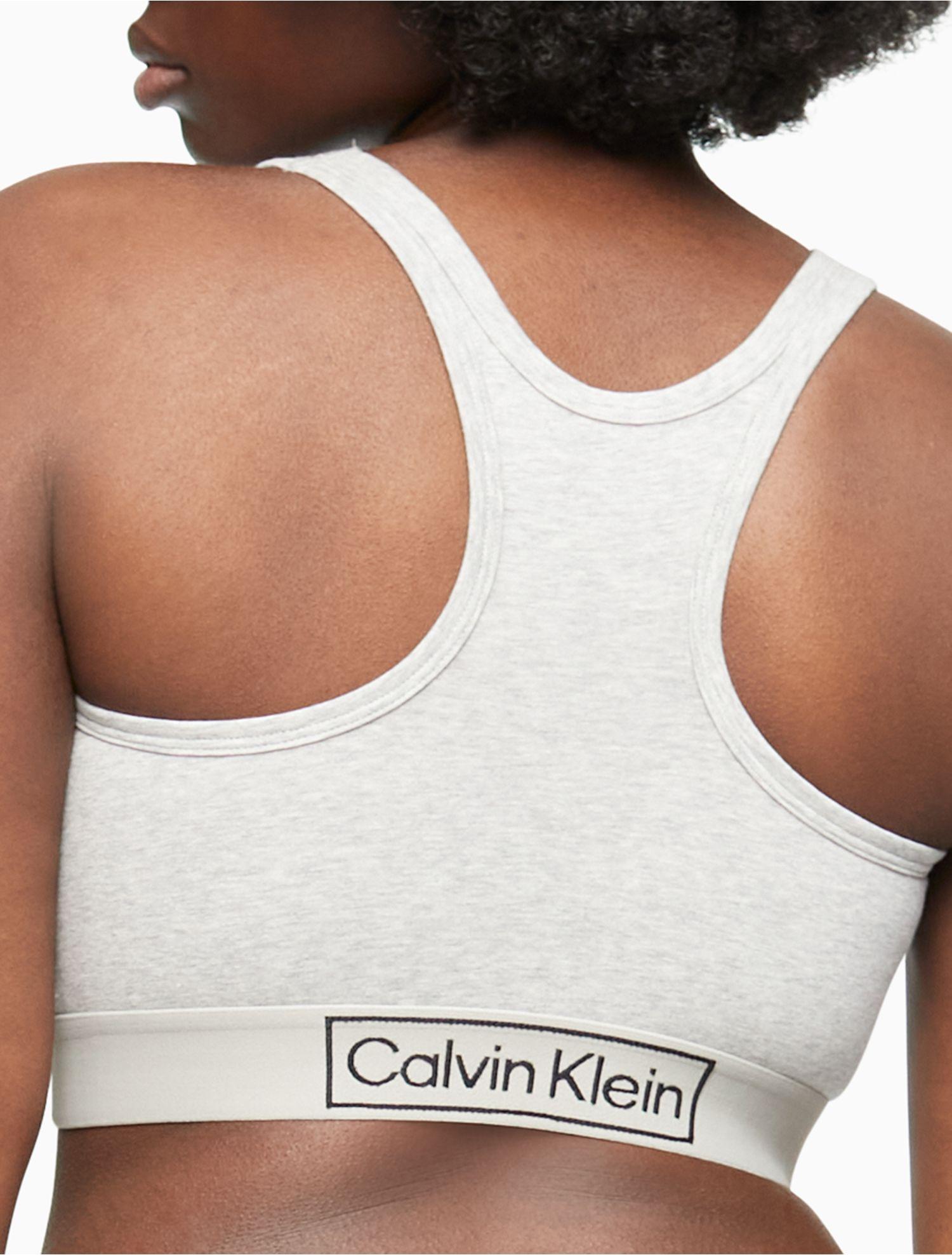 Calvin Klein Modern Cotton Plus Unlined Bralette - Grey Heather • Price »