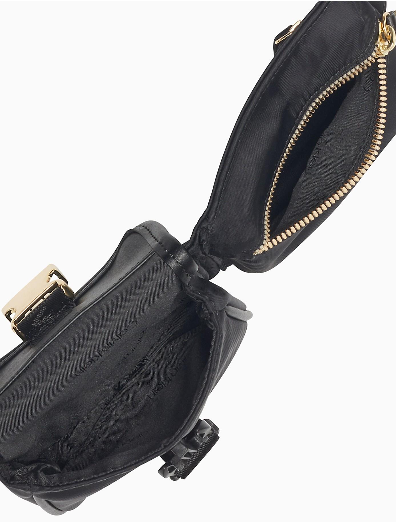 Calvin Klein Synthetic Nylon Dual Pouch Belt Bag in Black/Gold (Black