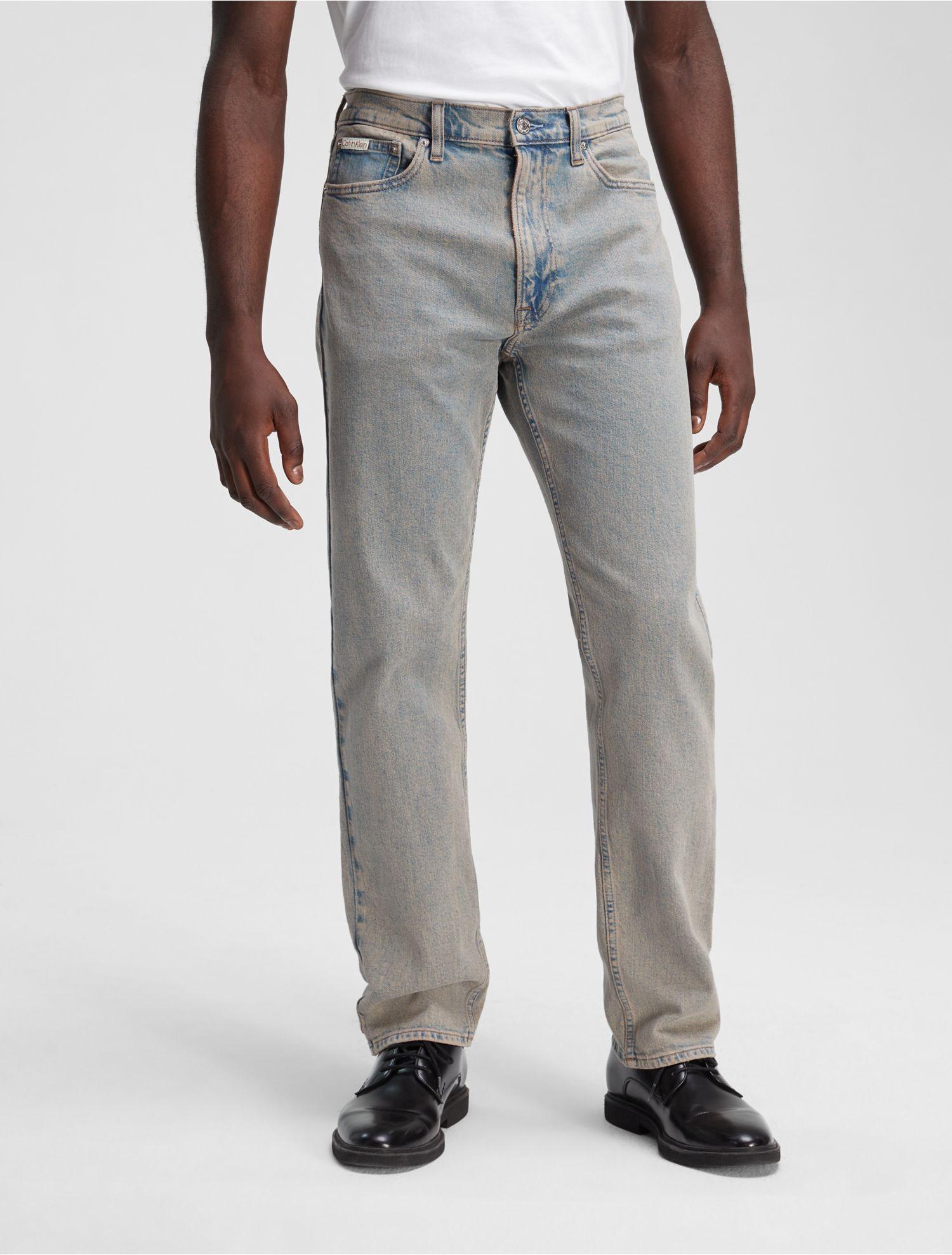 Calvin Klein Standard Straight Fit 90s Sand Jeans in Gray for Men | Lyst