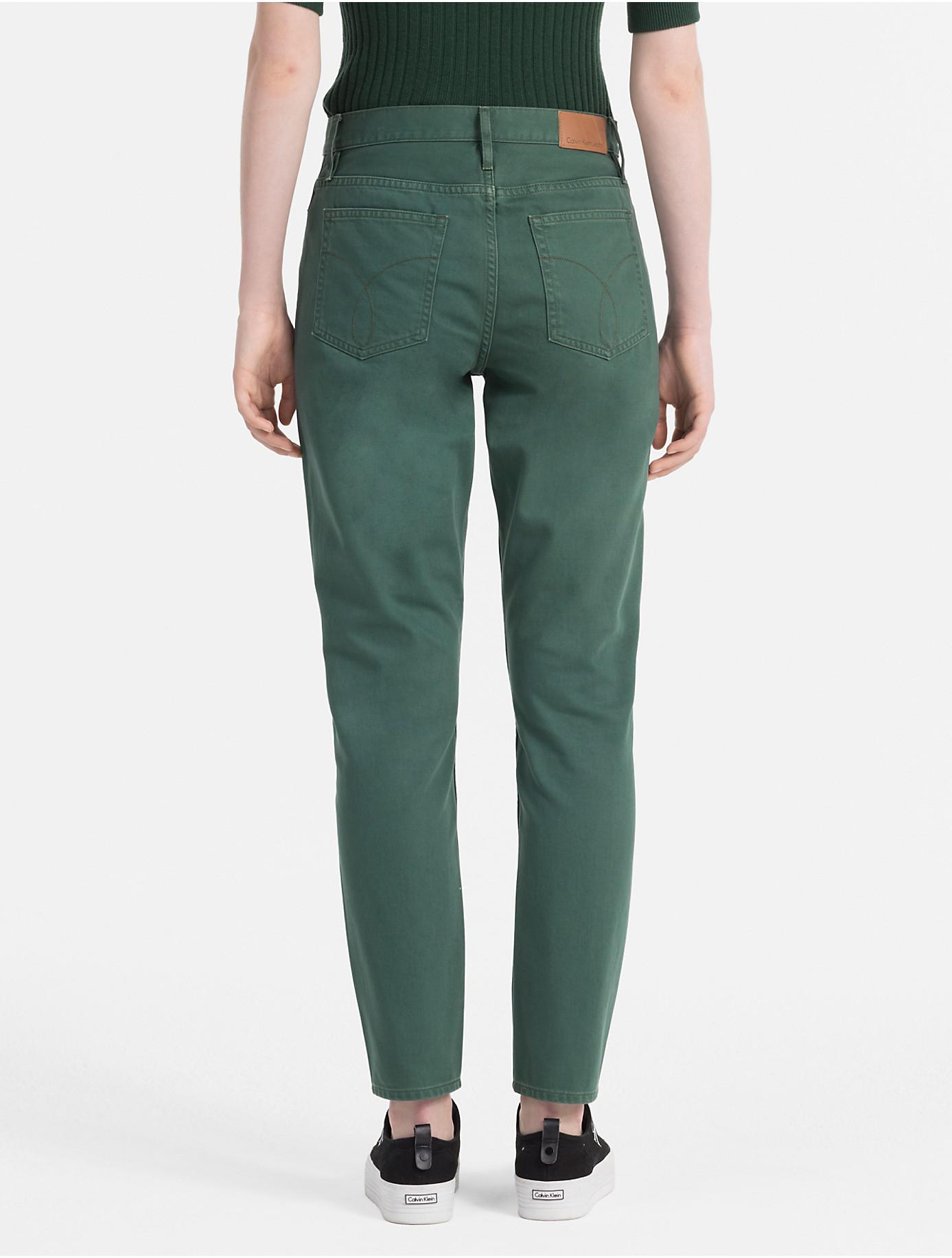 high rise colored jeans