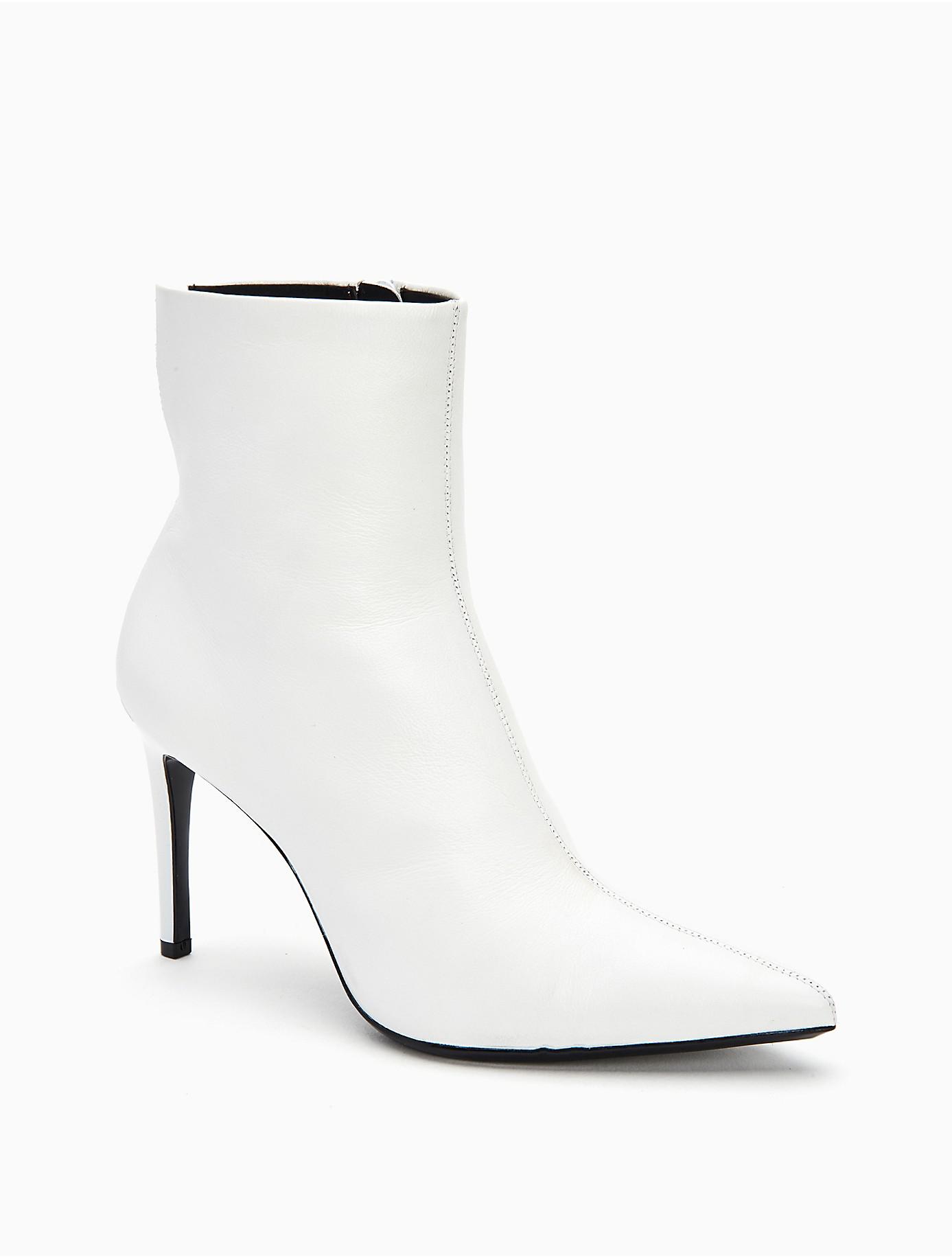 calvin klein white booties