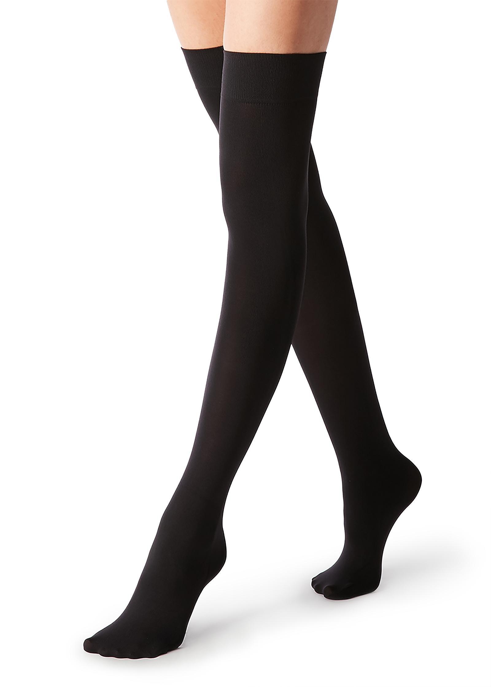 Calzedonia Microfiber Over The Knee Stockings in Black - Lyst