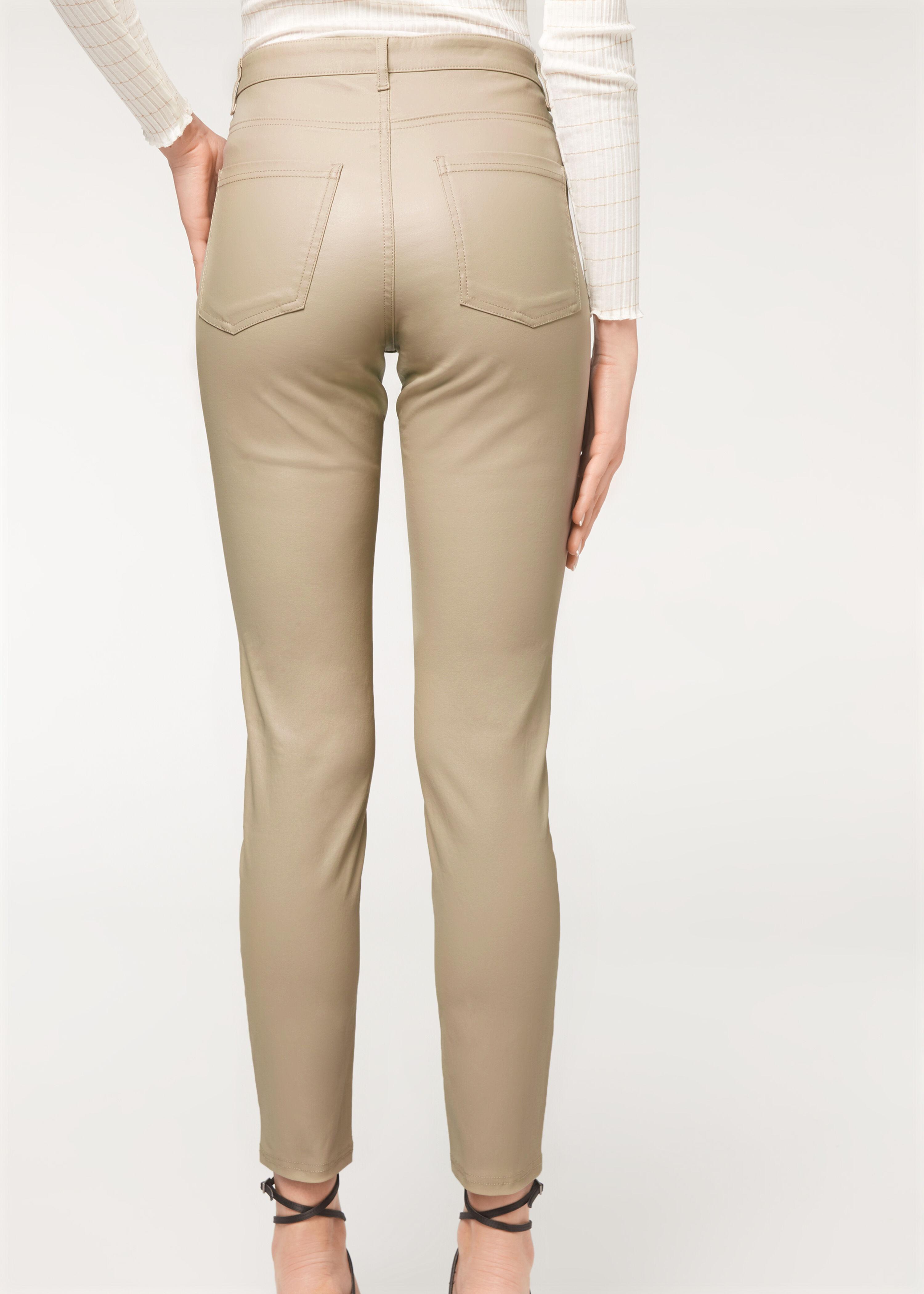 Leggings skinny effetto pelle di Calzedonia in Neutro | Lyst