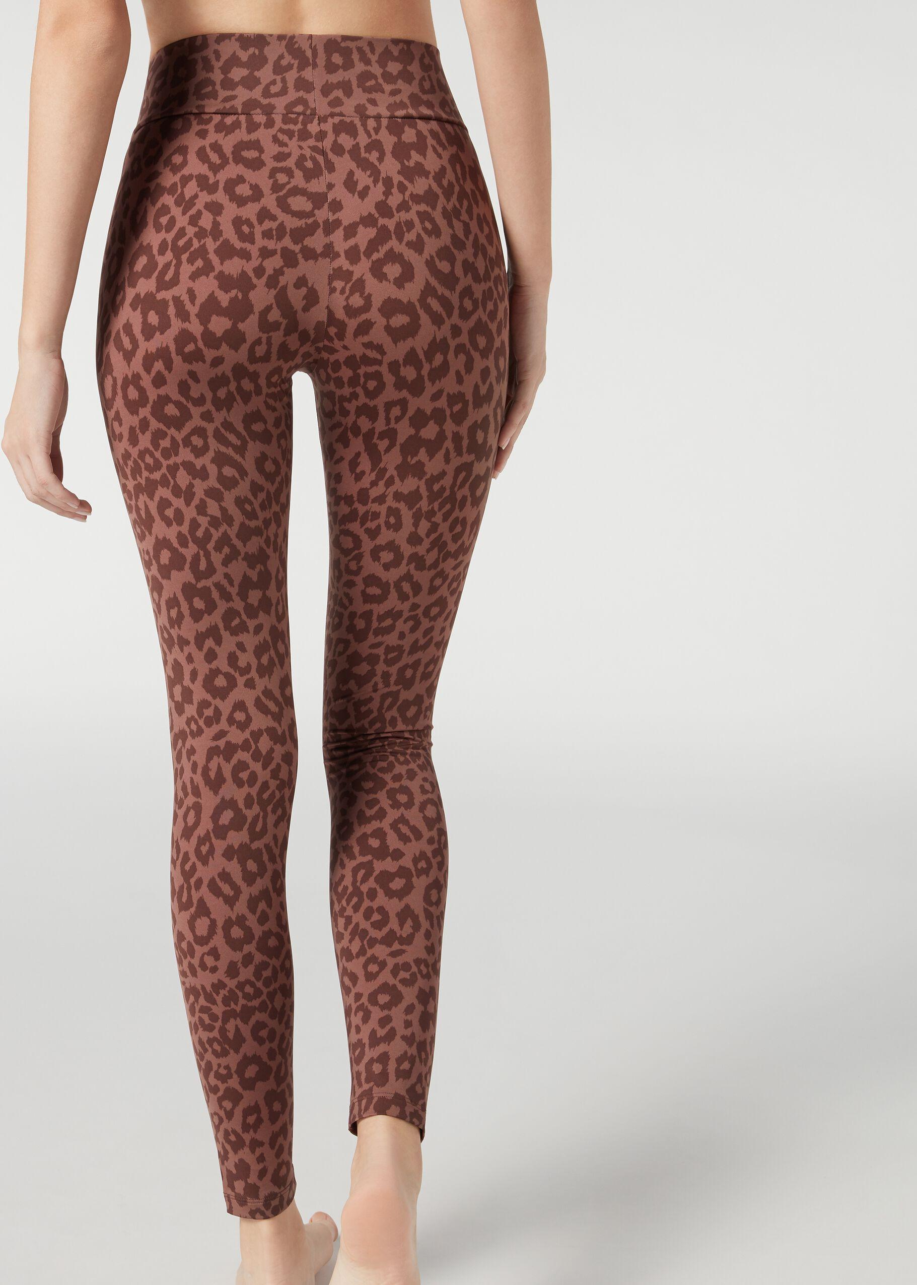 Leggings active animalier di Calzedonia in Marrone | Lyst