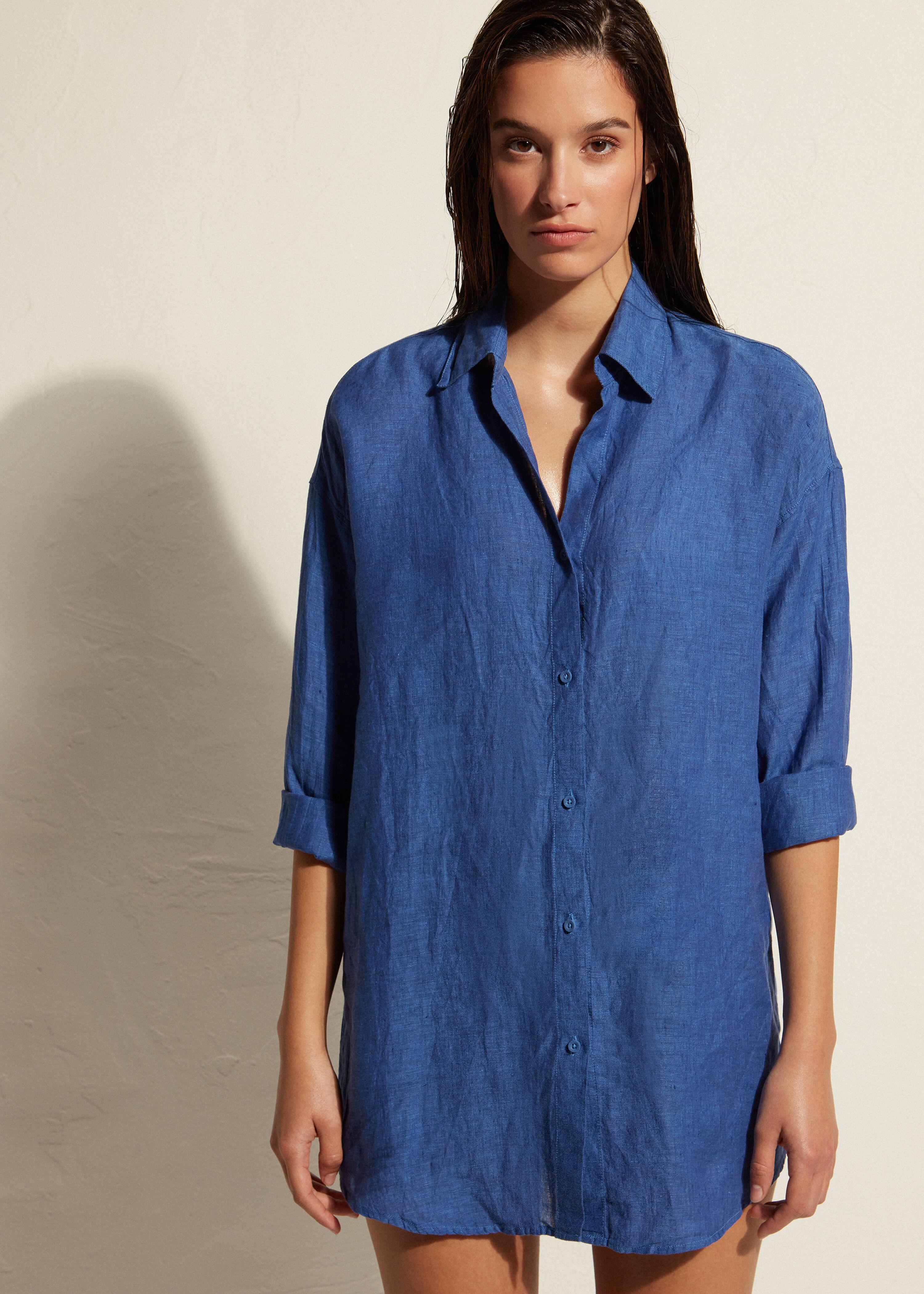 Camicia in lino di Calzedonia in Blu | Lyst