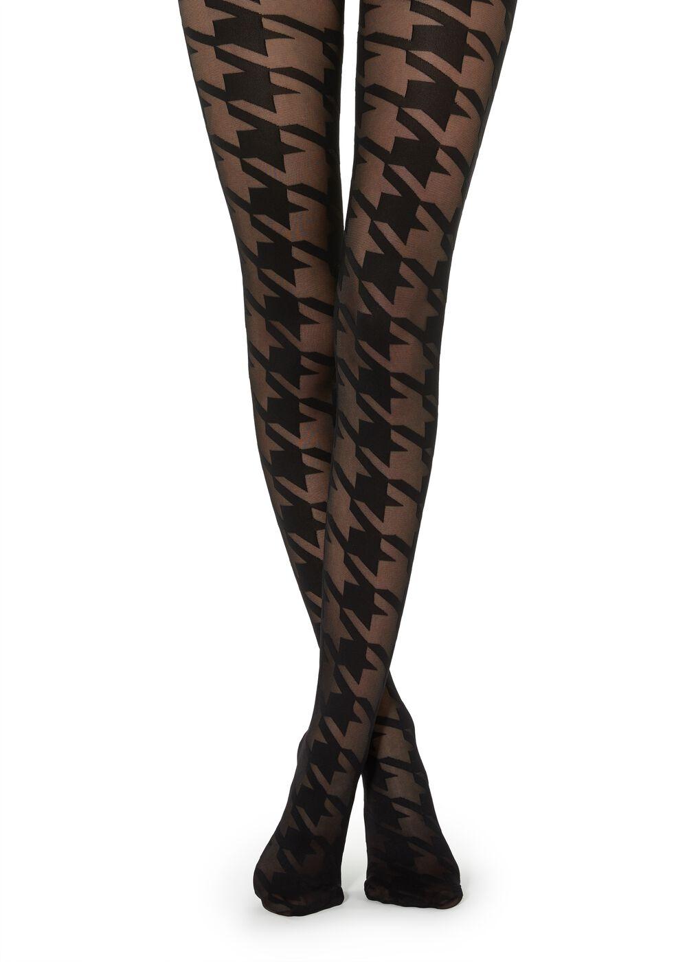 Calzedonia Macro Houndstooth Tights in 