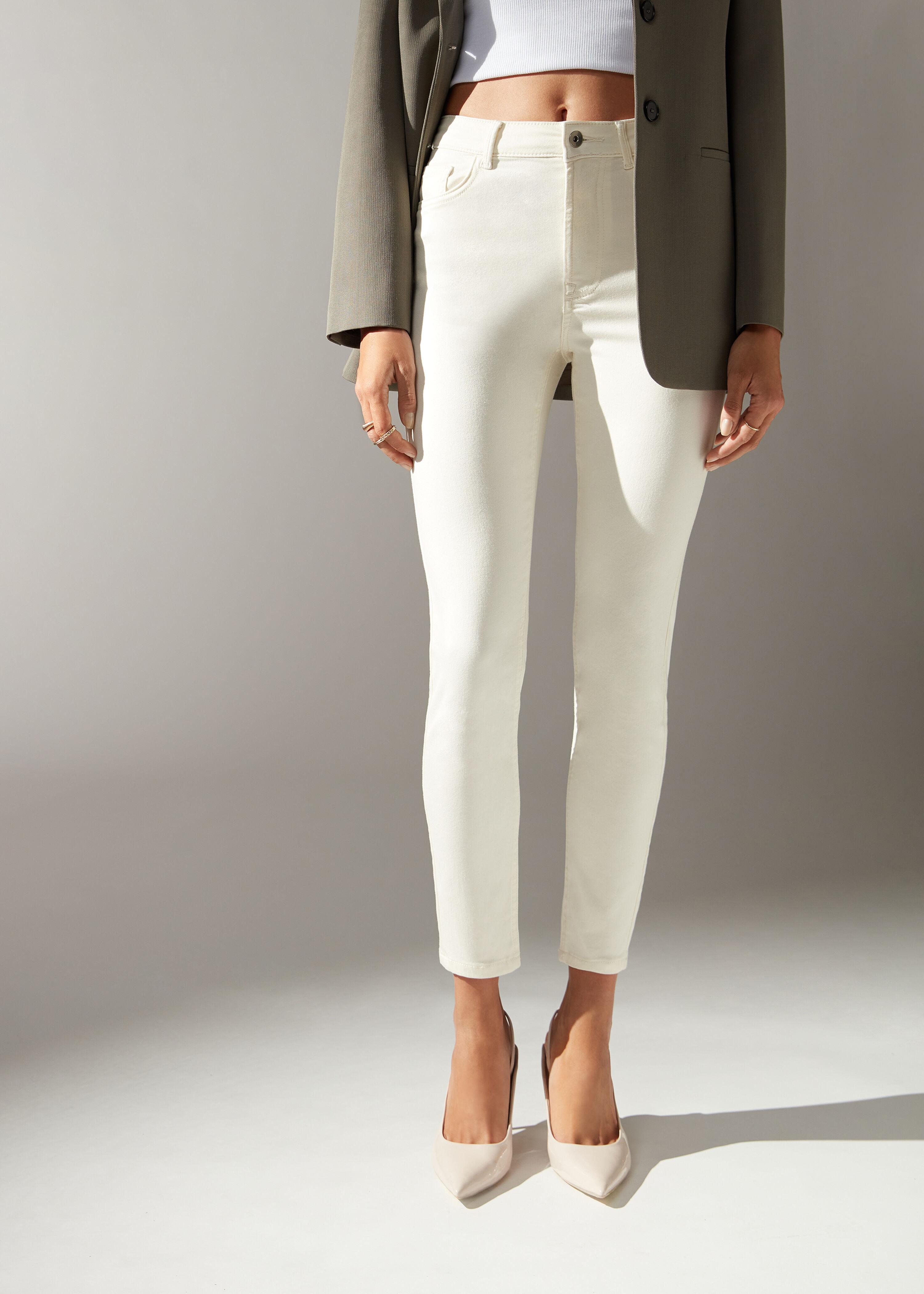 Jeans push up skinny a vita alta di Calzedonia in Bianco Lyst