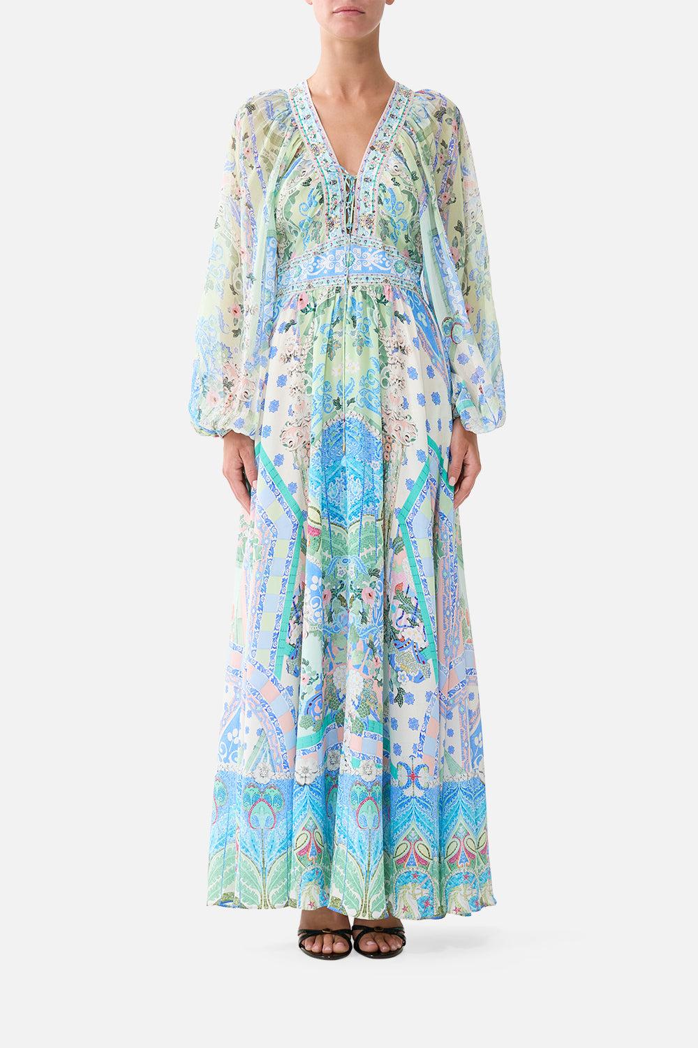 chinese dress ladies LACE UP DRESS WITH TIERED HEM NIGHTS WITH HER  CAMILLA