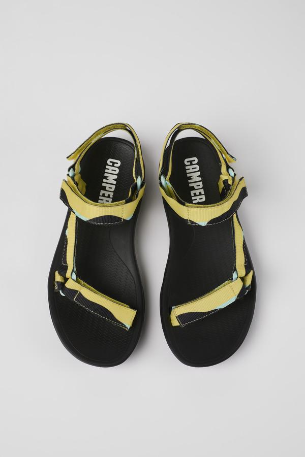 Amazon.com | Camper Women's Ankle-Strap Flat Sandal, Black, 6 | Flats
