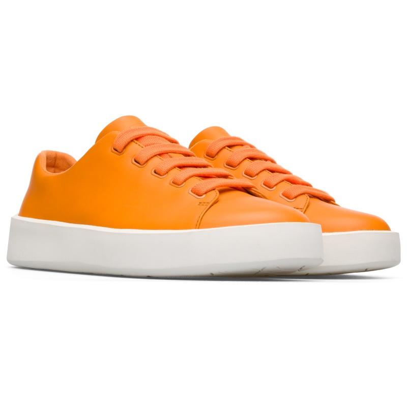 Camper Leather Courb Sneakers in Orange - Lyst