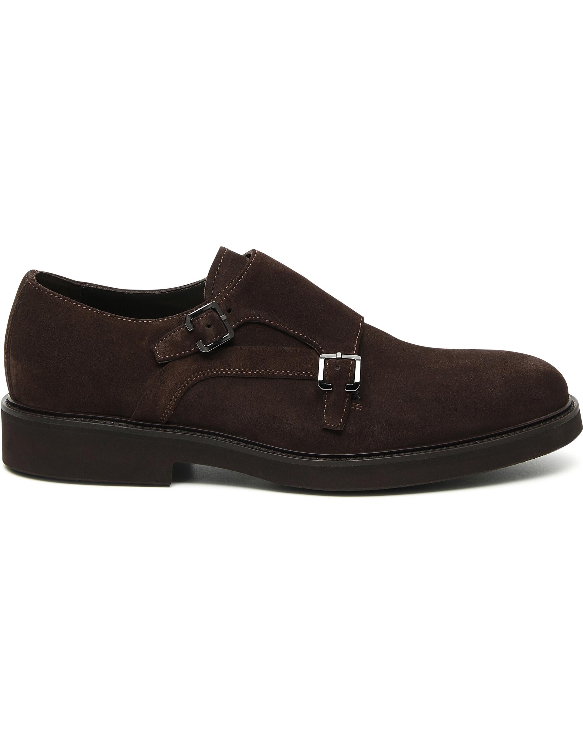 suede double monk strap