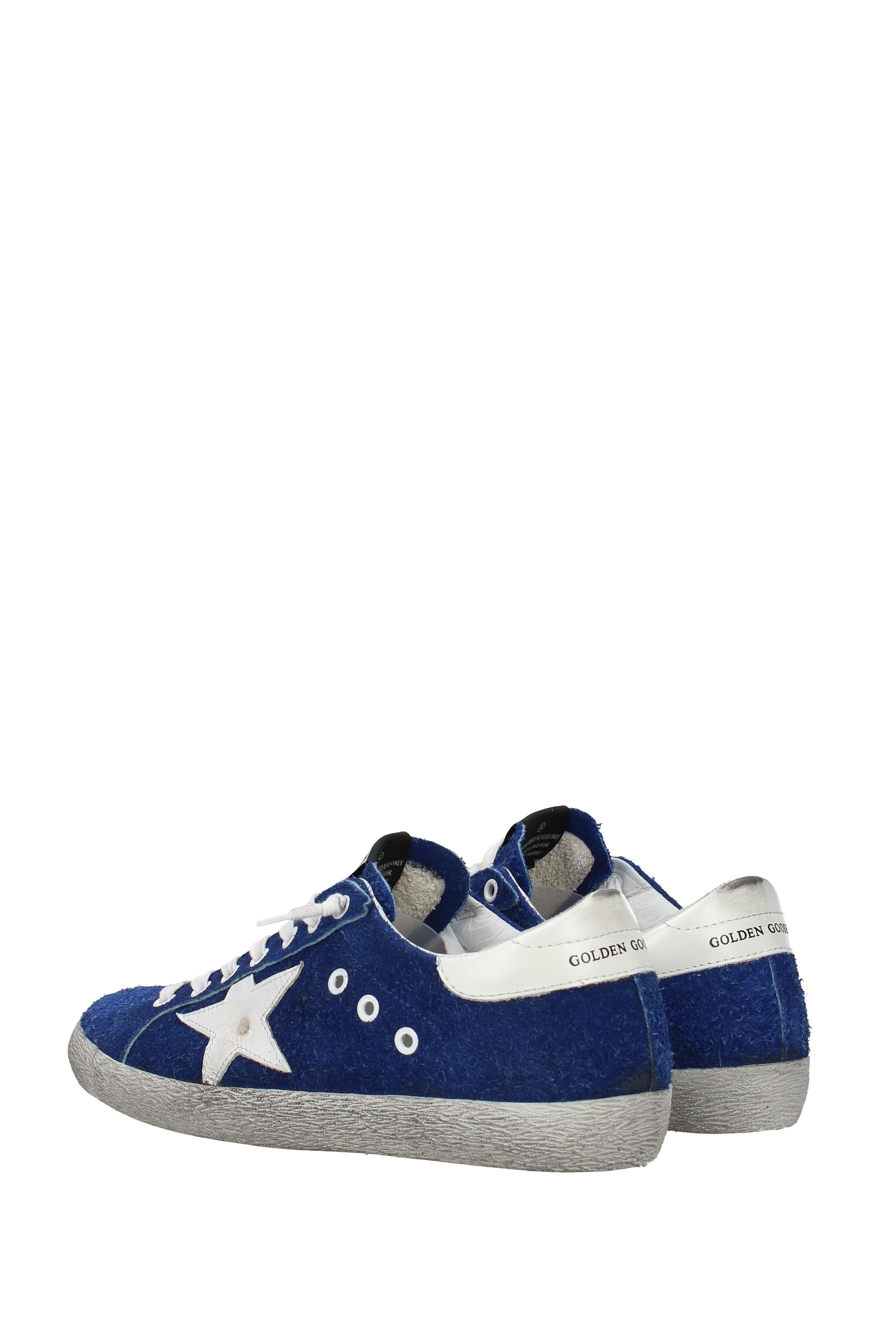 blue suede golden goose sneakers