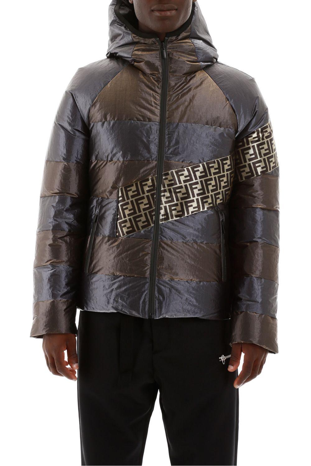 Fendi Synthetic Reversible Puffer Jacket for Men - Lyst