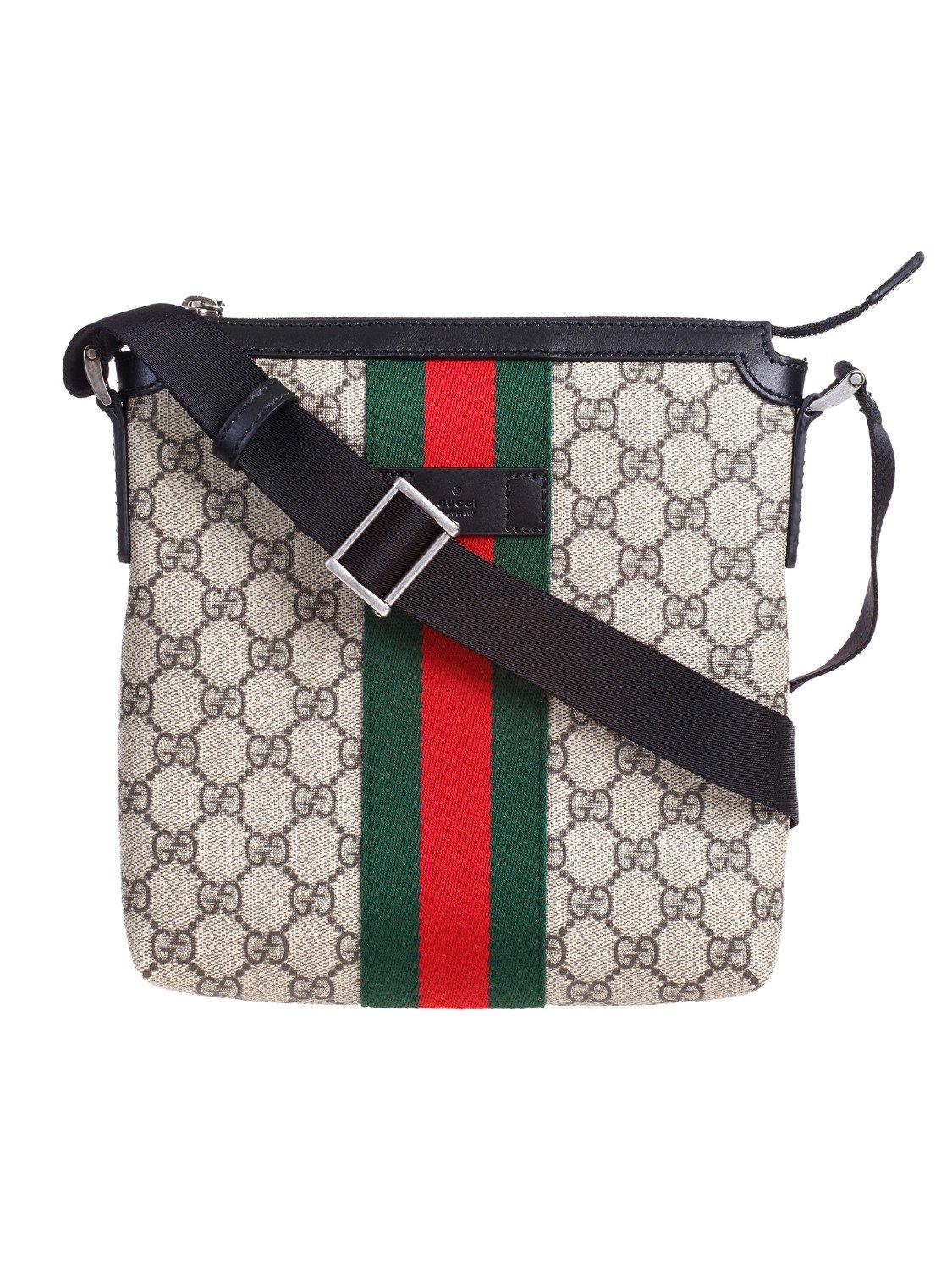 Gucci Canvas Beige GG Supreme Flat Messenger Bag in Natural for Men - Lyst