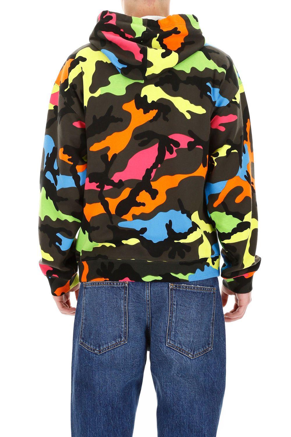 Valentino Cotton Camouflage Hoodie for Men - Lyst