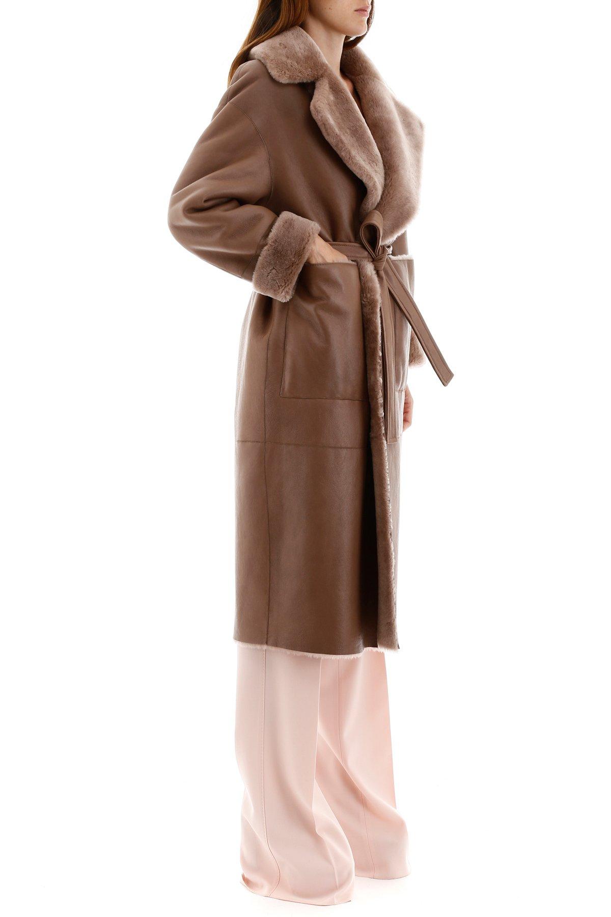 Blancha Fur Reversible Shearling Coat 