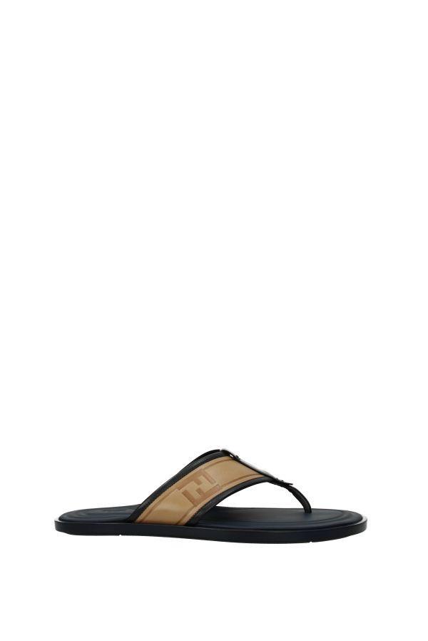 brown male flip flops
