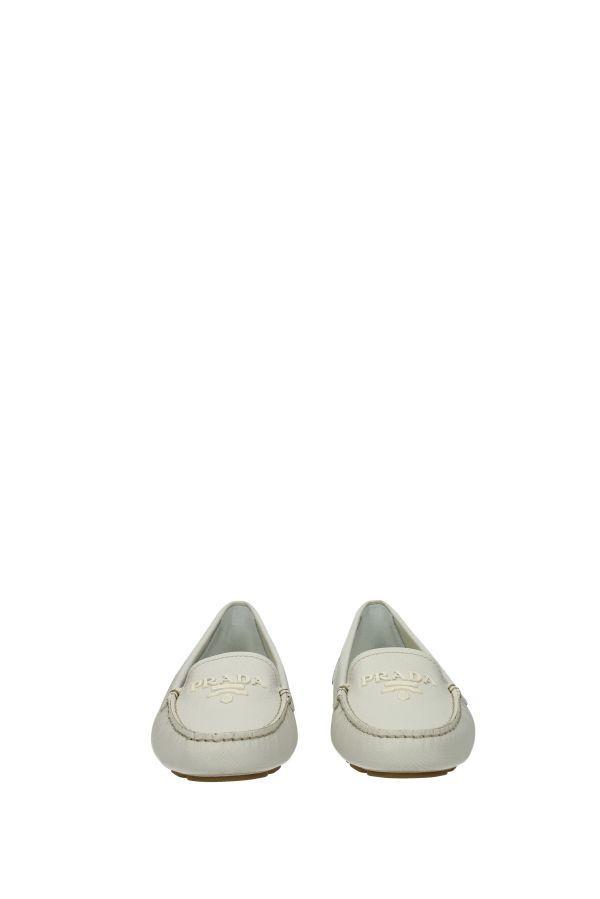 prada white loafers women