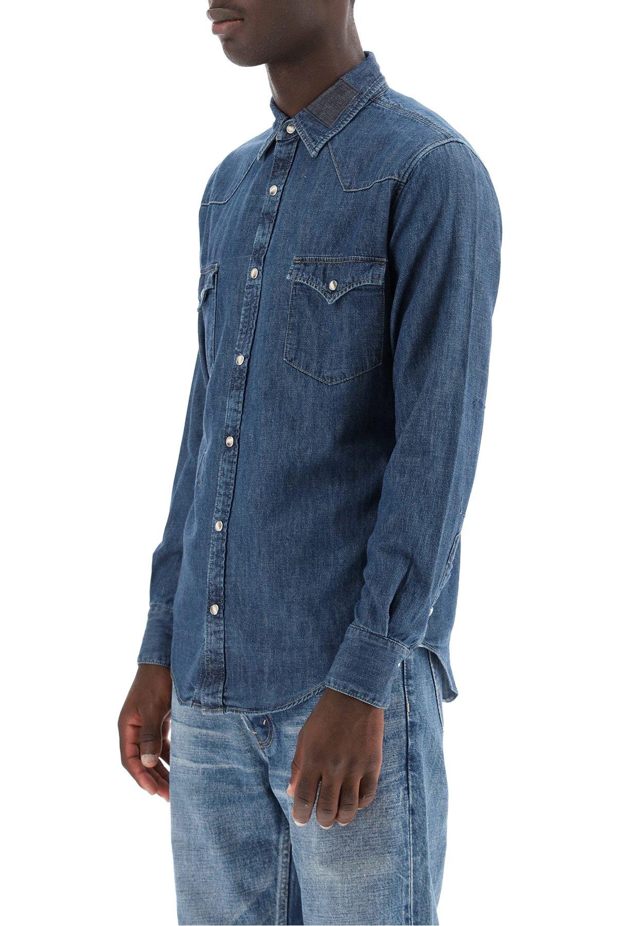 Celine Western Denim Shirt in Blue for 