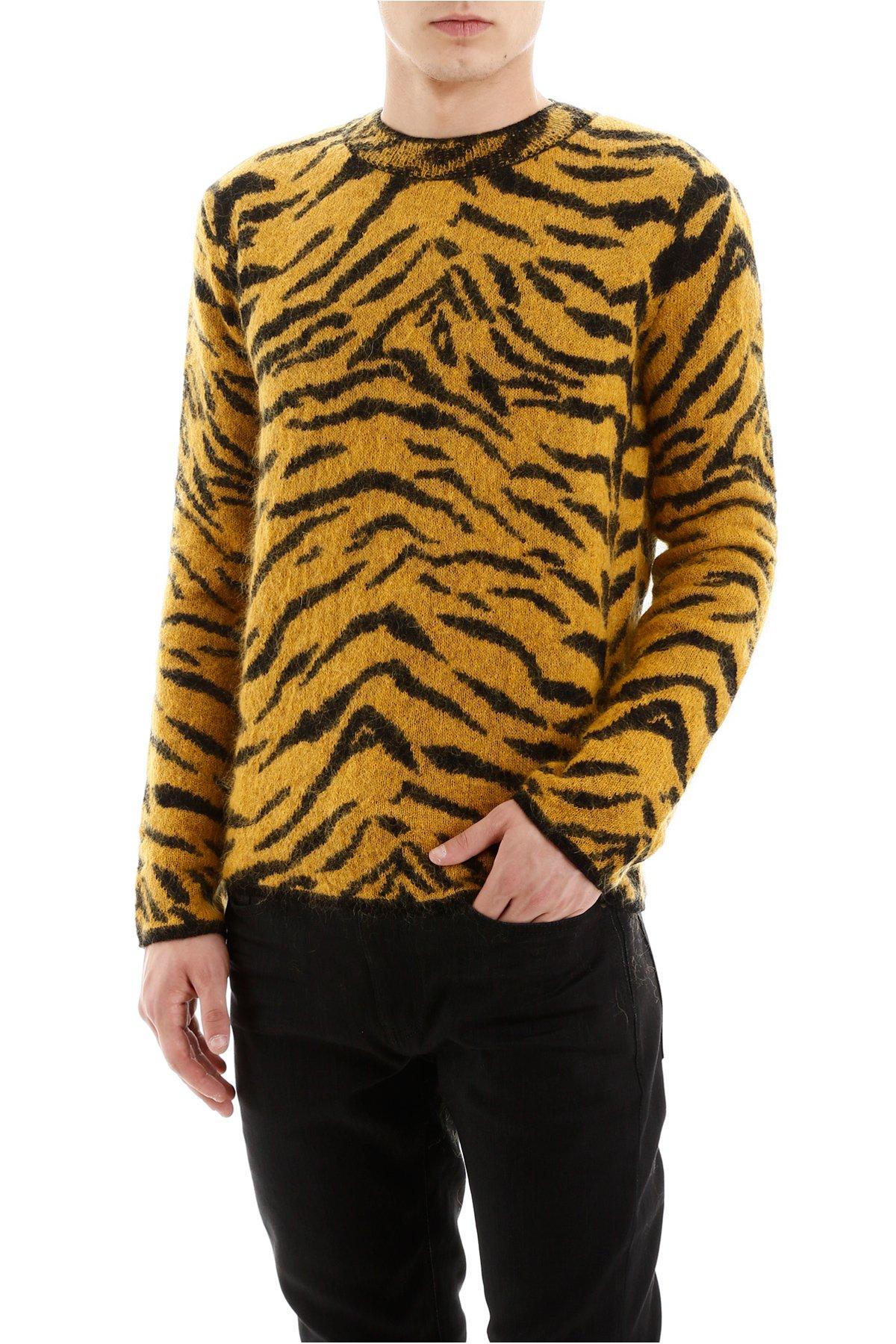 Saint Laurent Wool Zebra Pullover for Men - Lyst