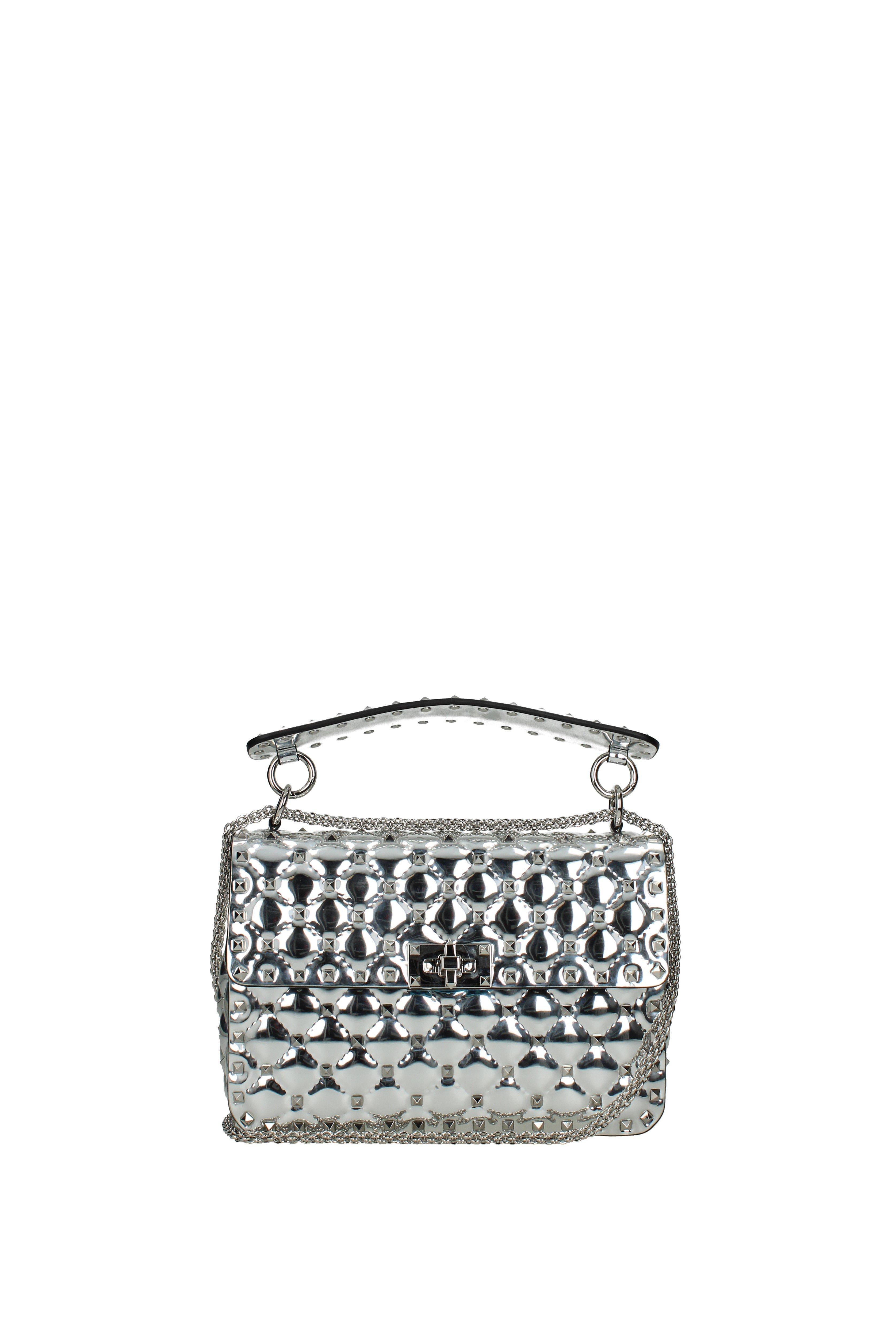 Valentino Silver Rockstud in Metallic - Lyst