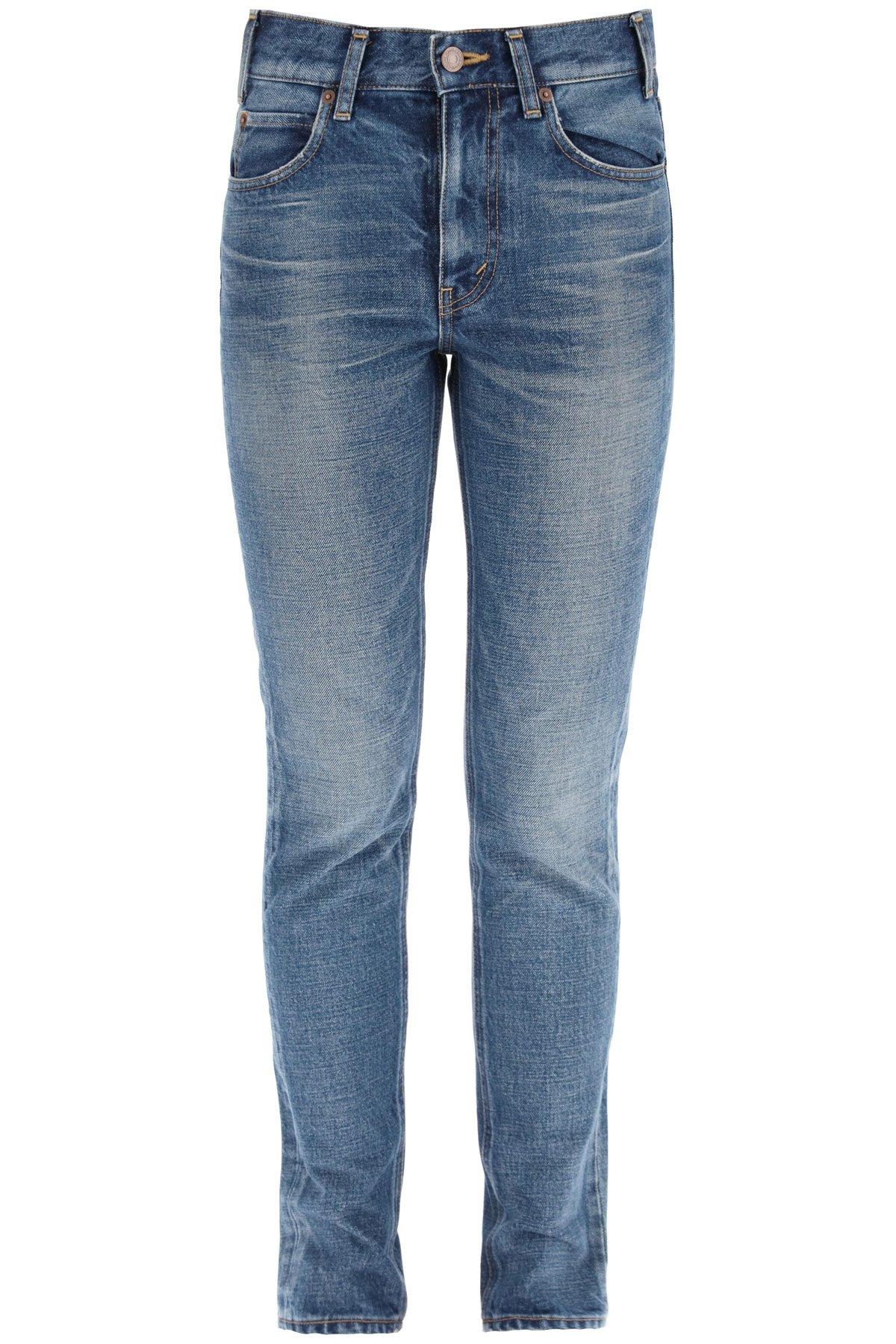Celine Denim Union Wash Slim Jeans in Blue | Lyst