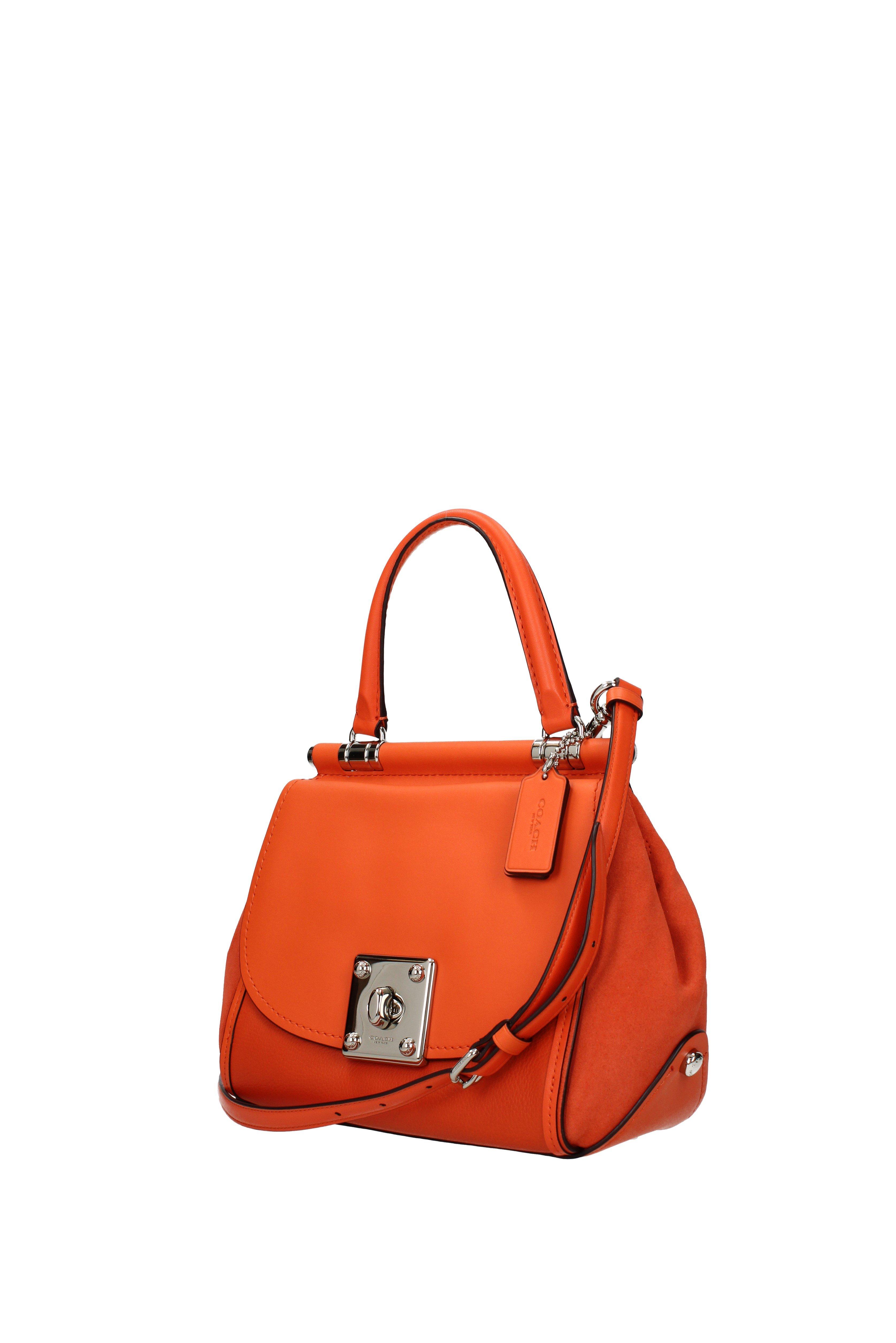 COACH Orange Handbags Lyst