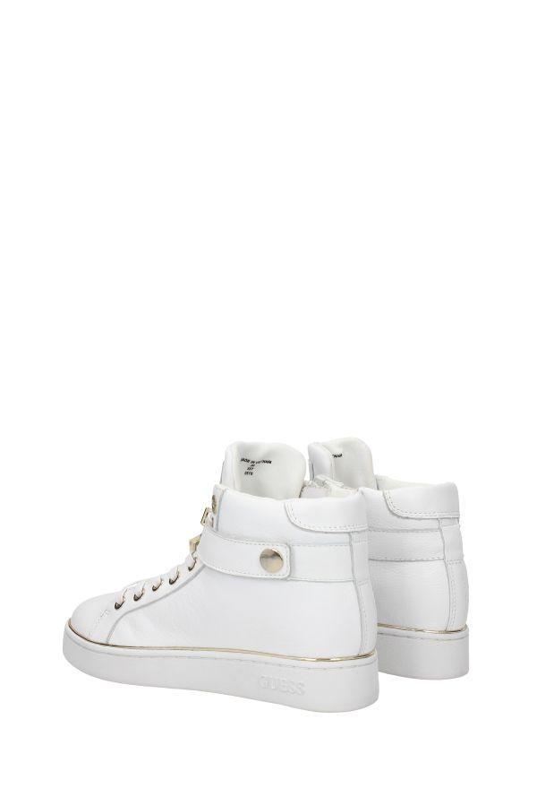 ladies white guess trainers