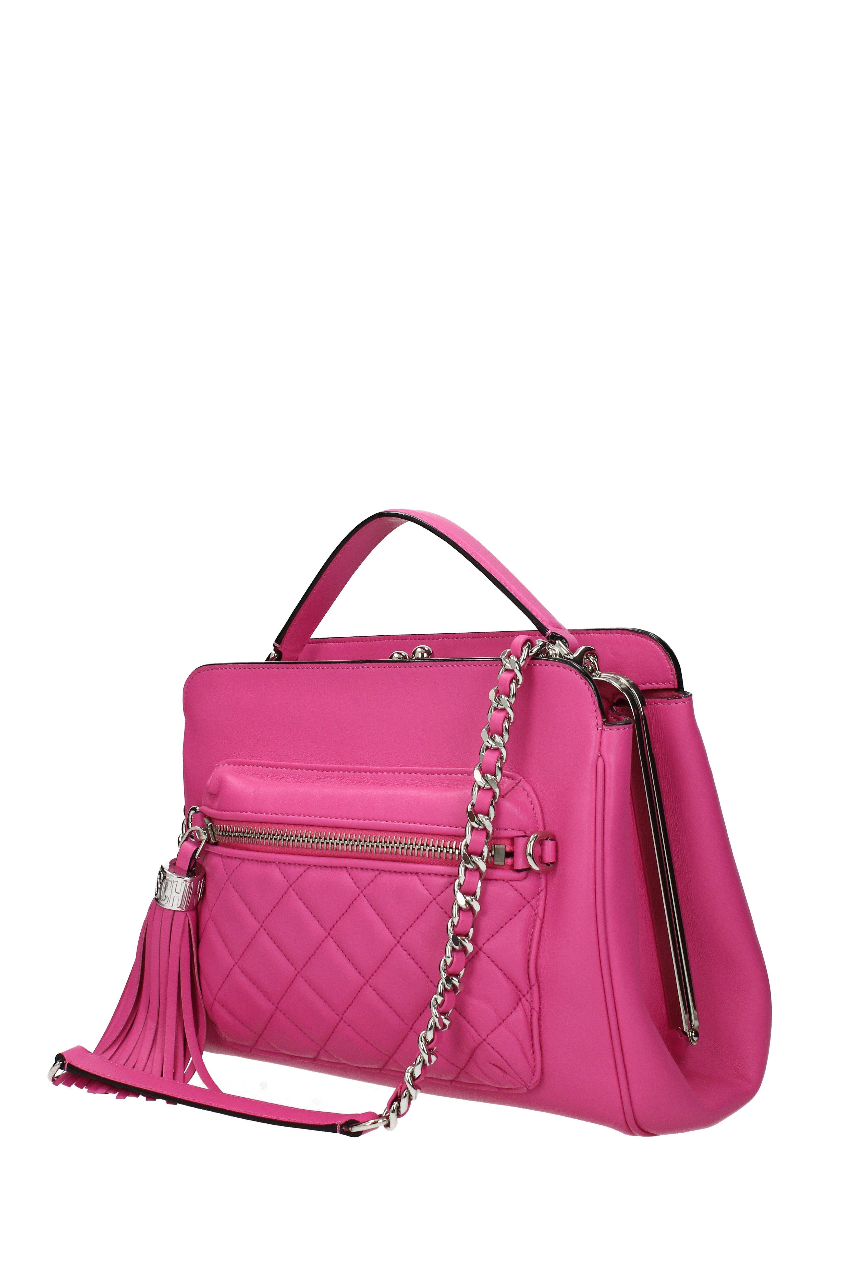 Moschino Leather Handbags Women Pink Lyst
