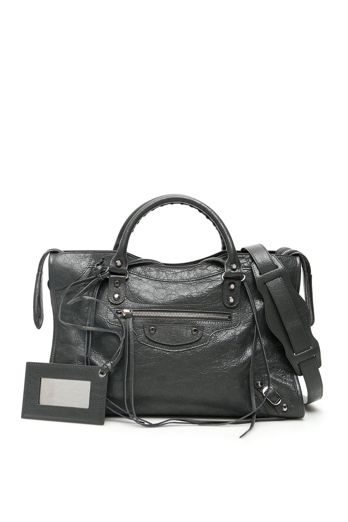 Balenciaga Classic City Leather Bag in Grey (Gray) - Save 17% - Lyst