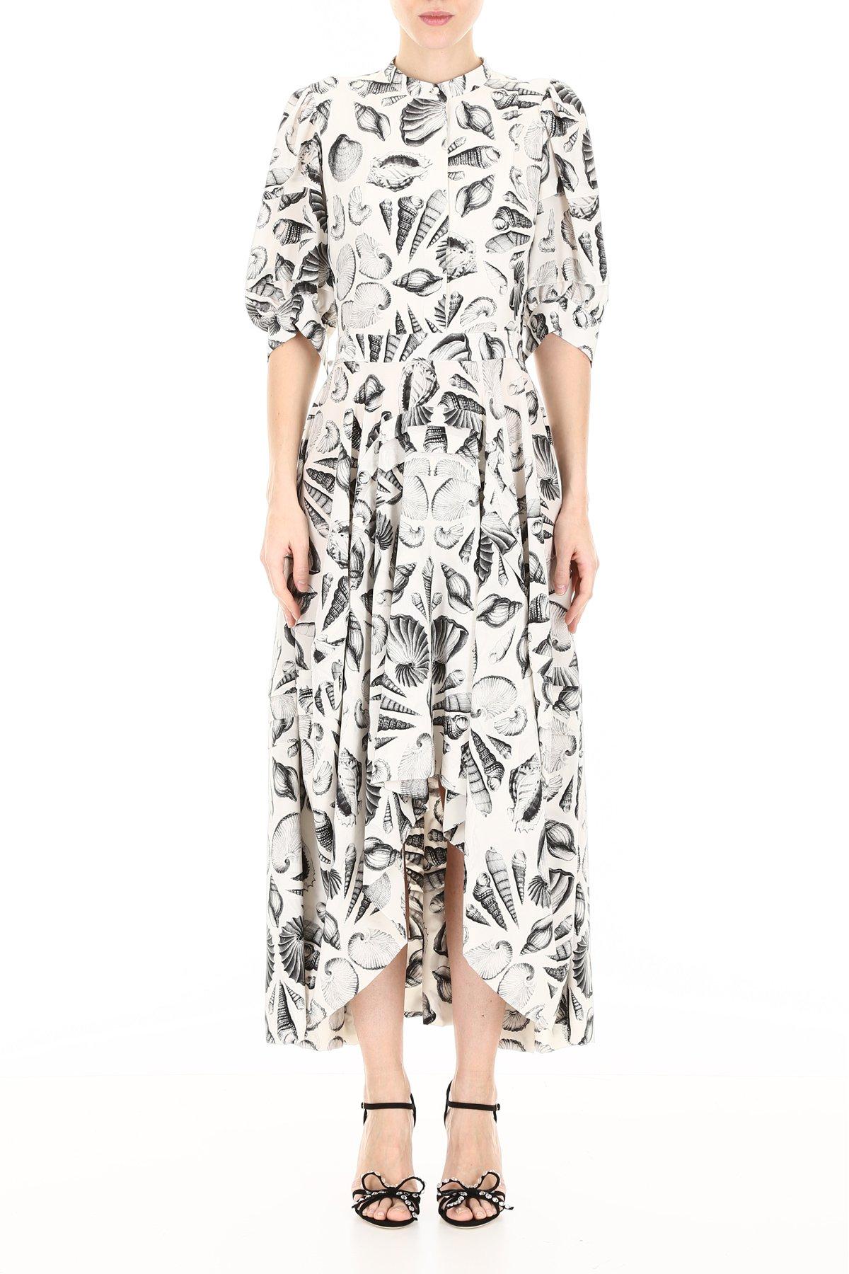 Alexander McQueen Silk Shell Print Dress - Lyst