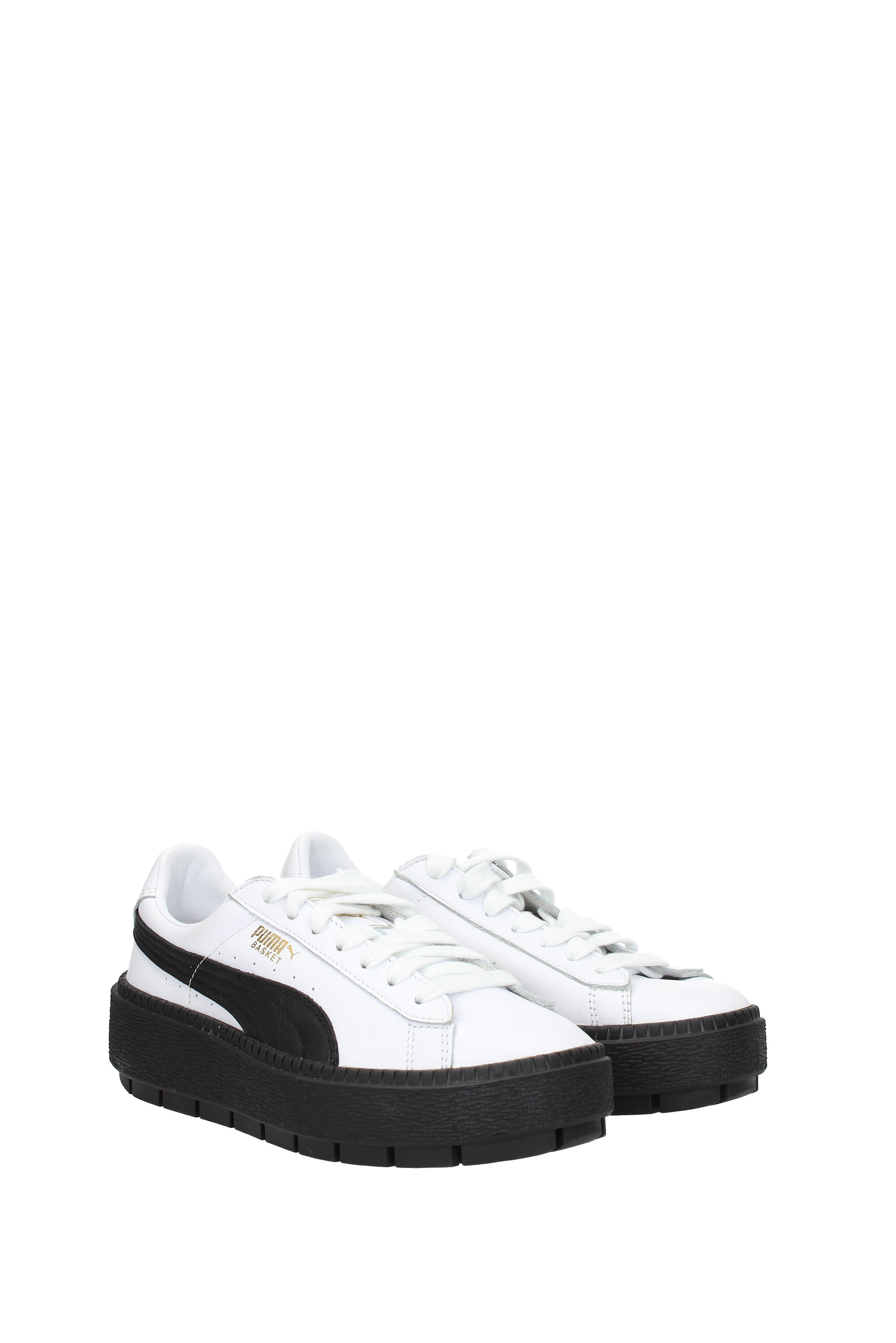 puma platform trace white