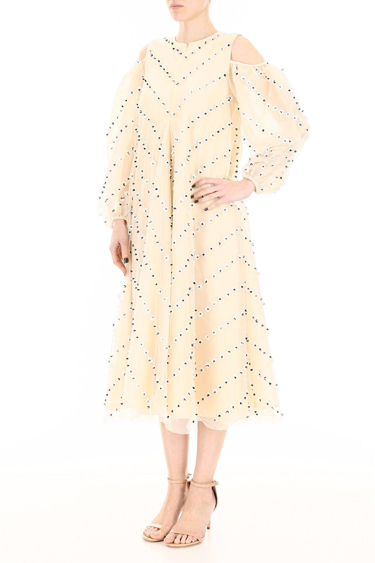 ganni embroidered dress