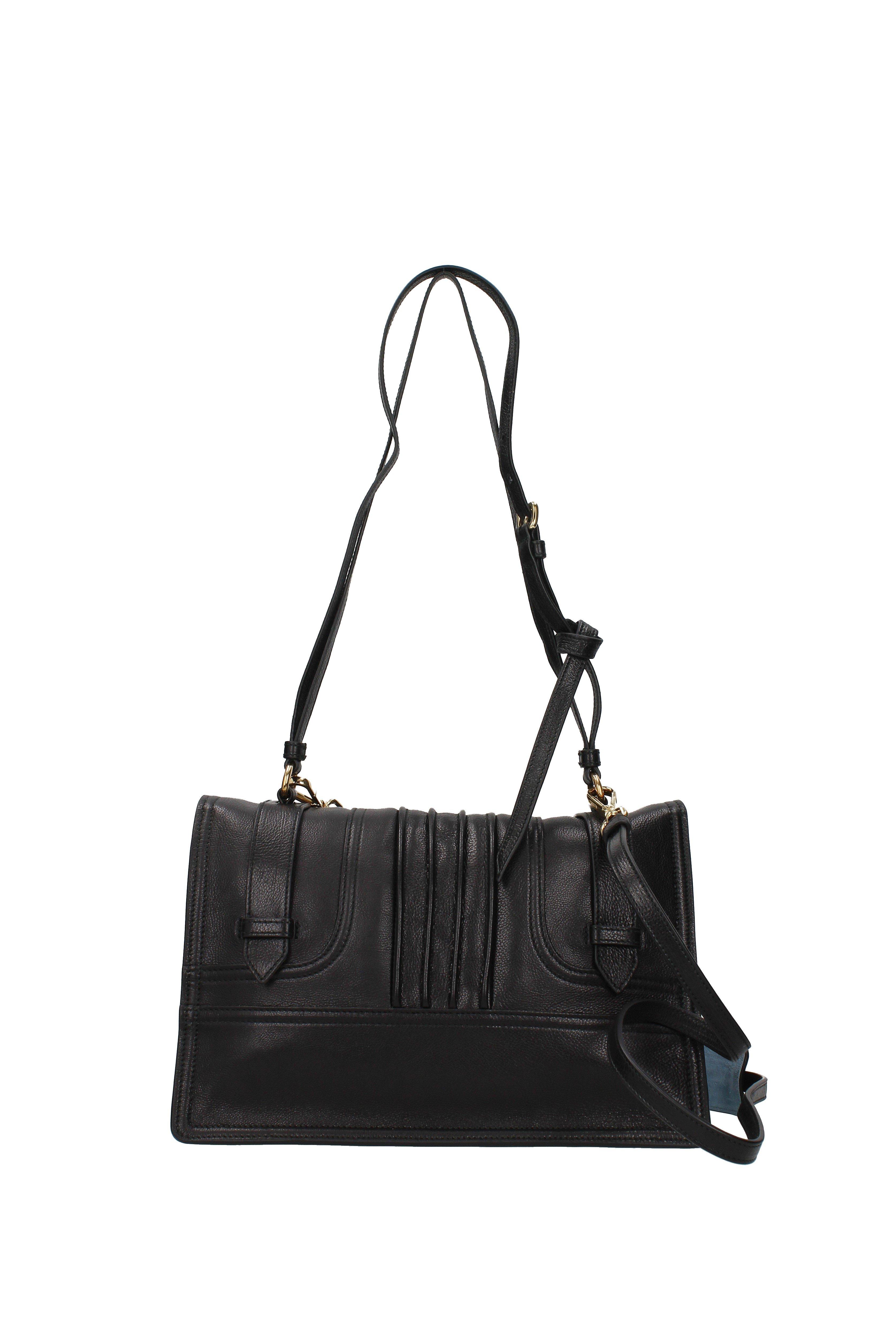 Prada Leather Shoulder Bags Women Black - Lyst