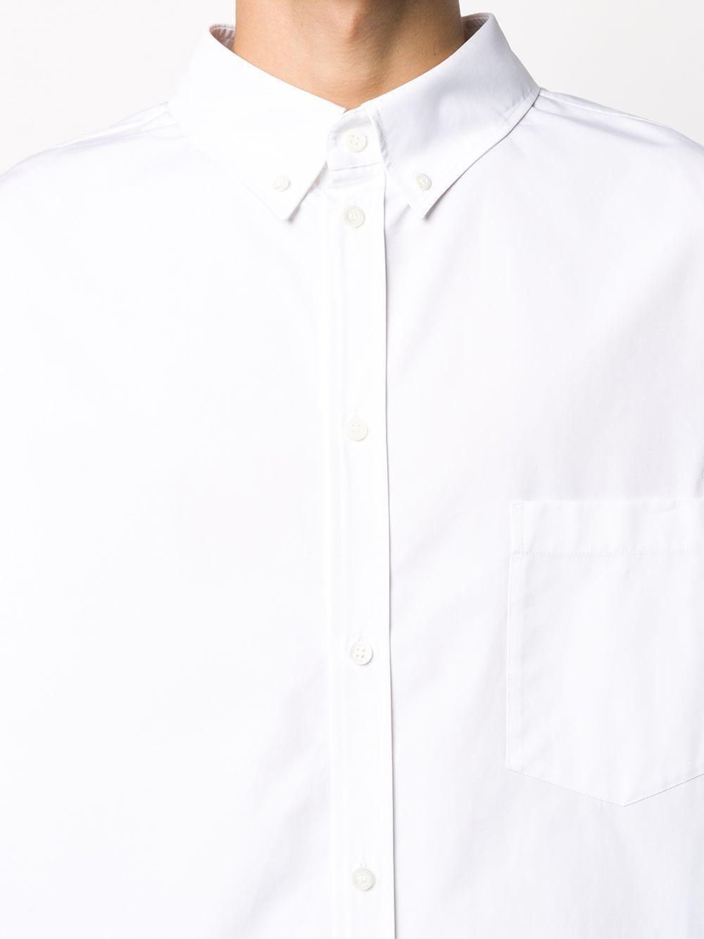 Balenciaga Double-faced Cotton Shirt in White for Men | Lyst