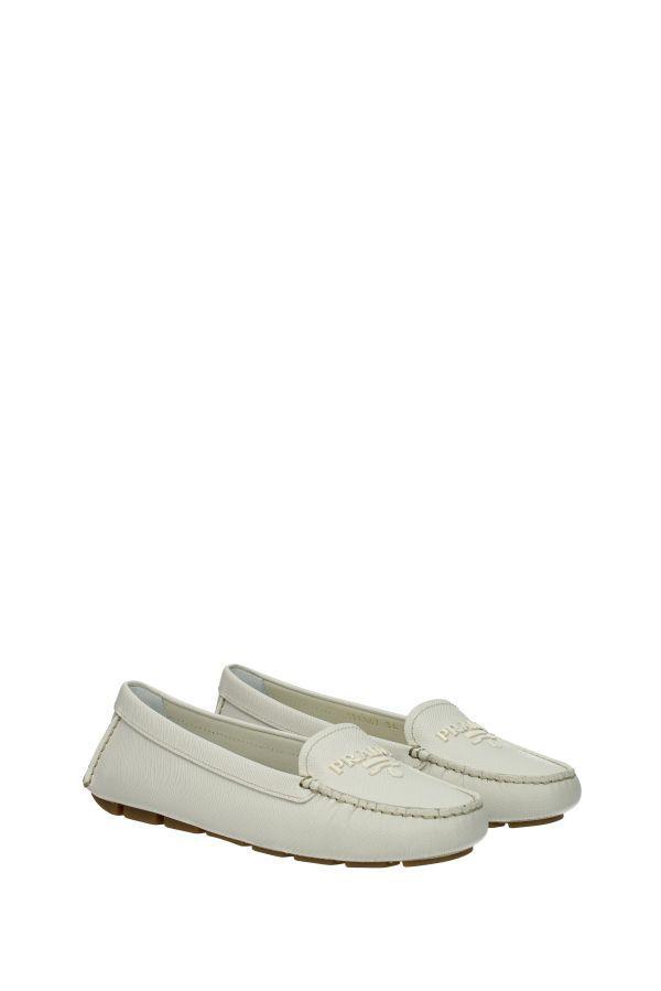 prada white loafers women