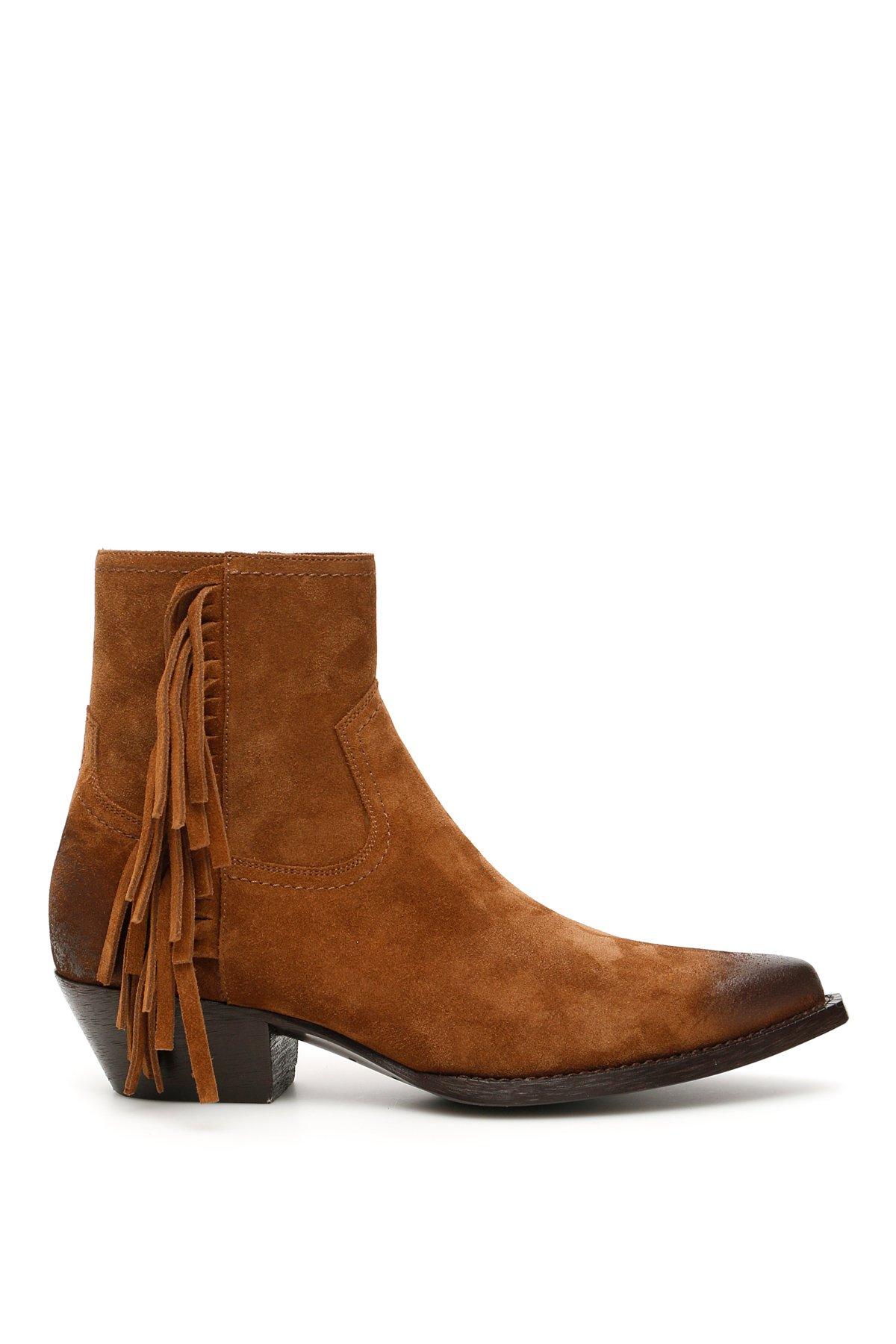 saint laurent suede boots