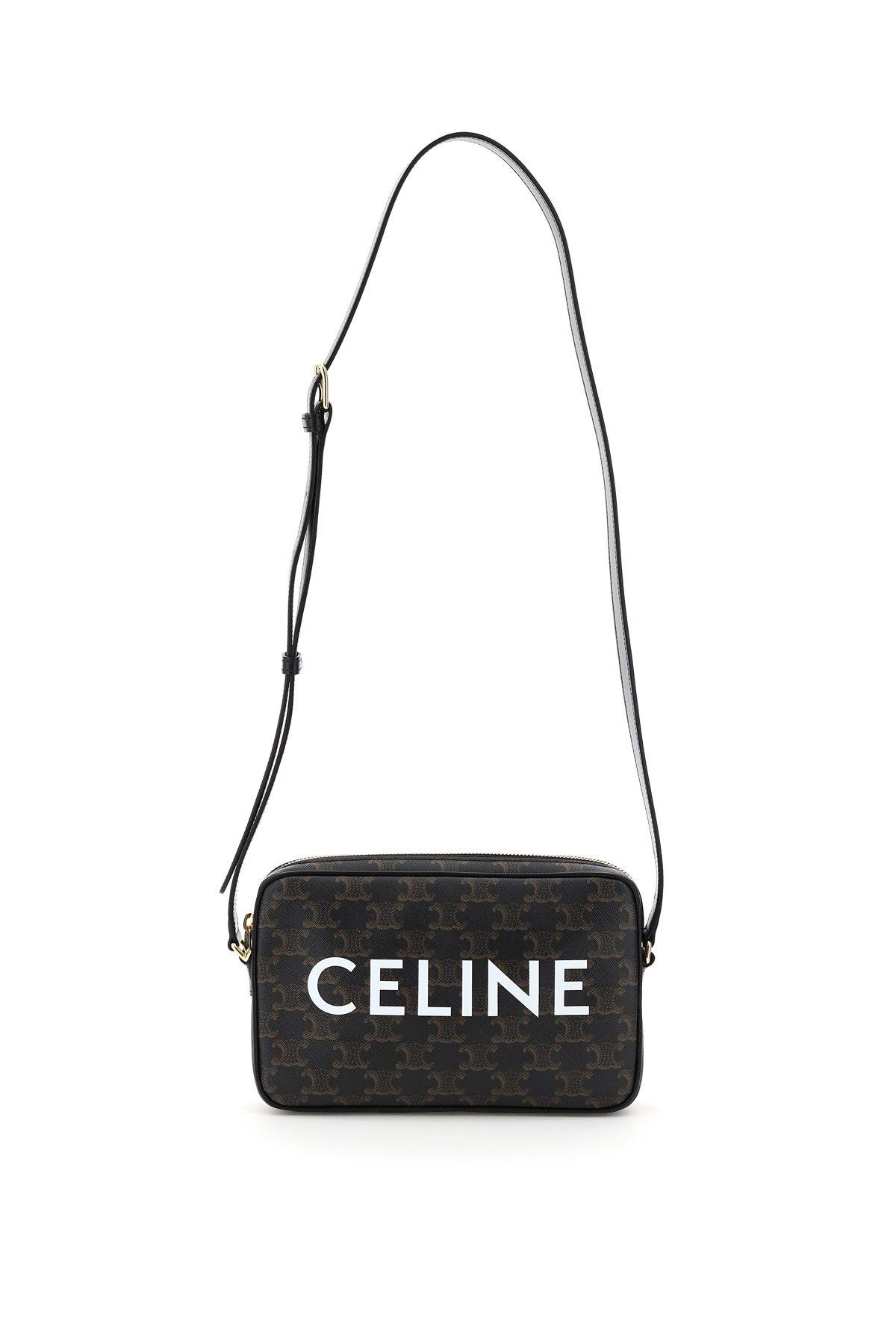 medium messenger bolsa in triomphe canvas with celine print