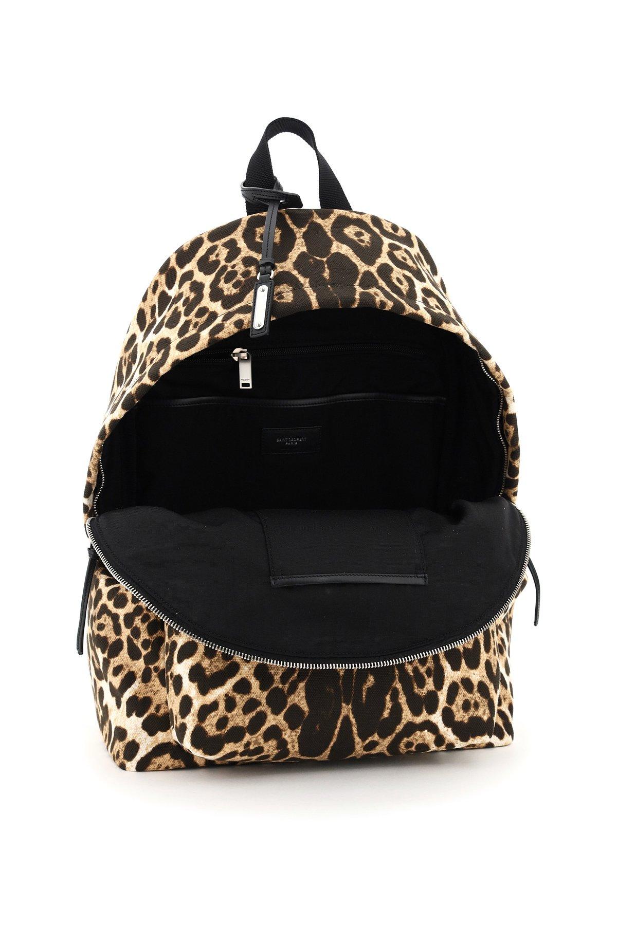 saint laurent leopard backpack