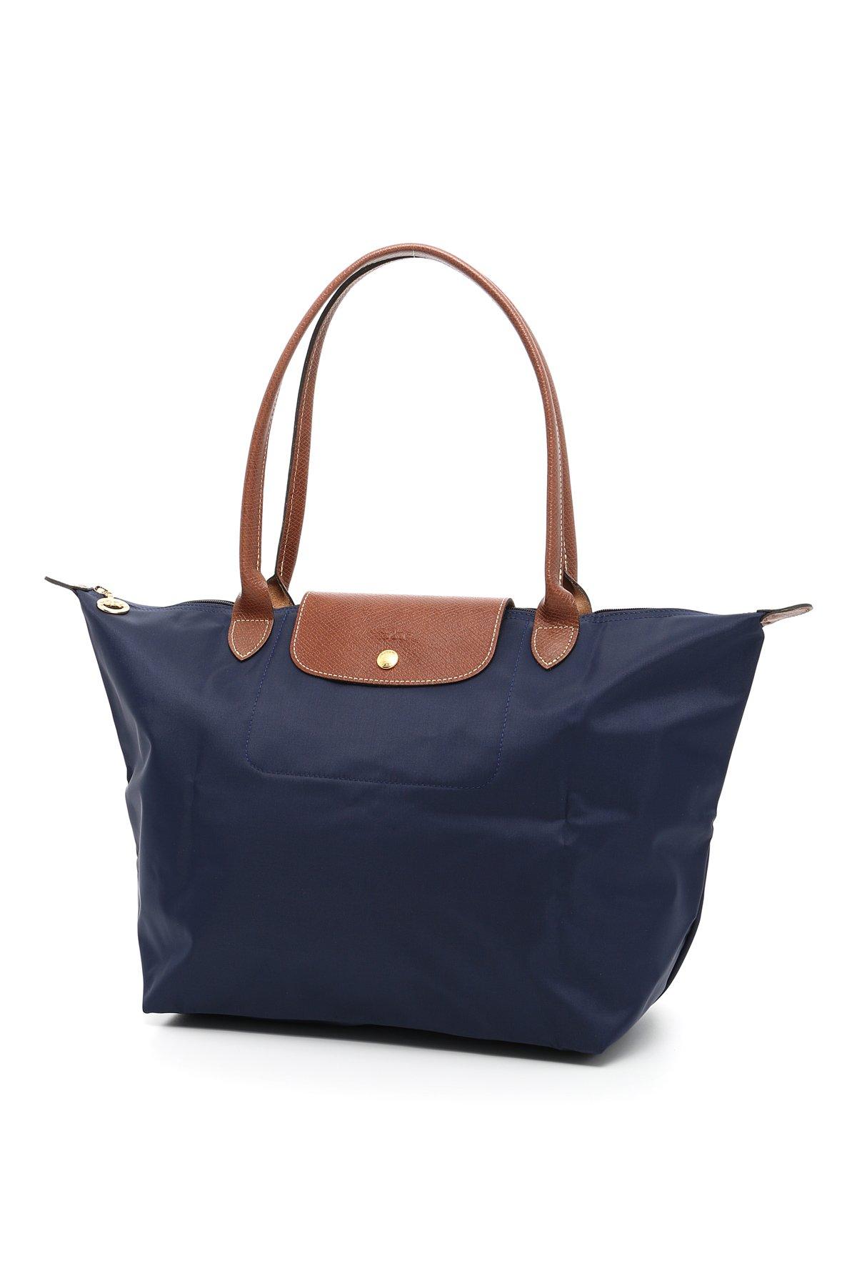 Longchamp Leather Large Le Pliage Shopping Bag in Blue - Lyst