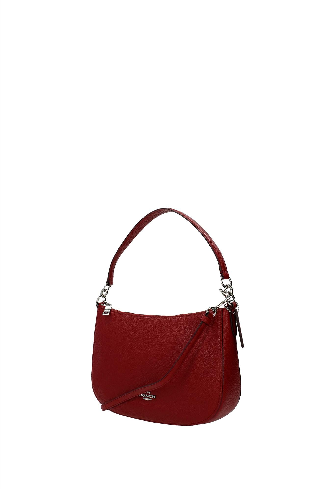 coach shoulder bolsa red