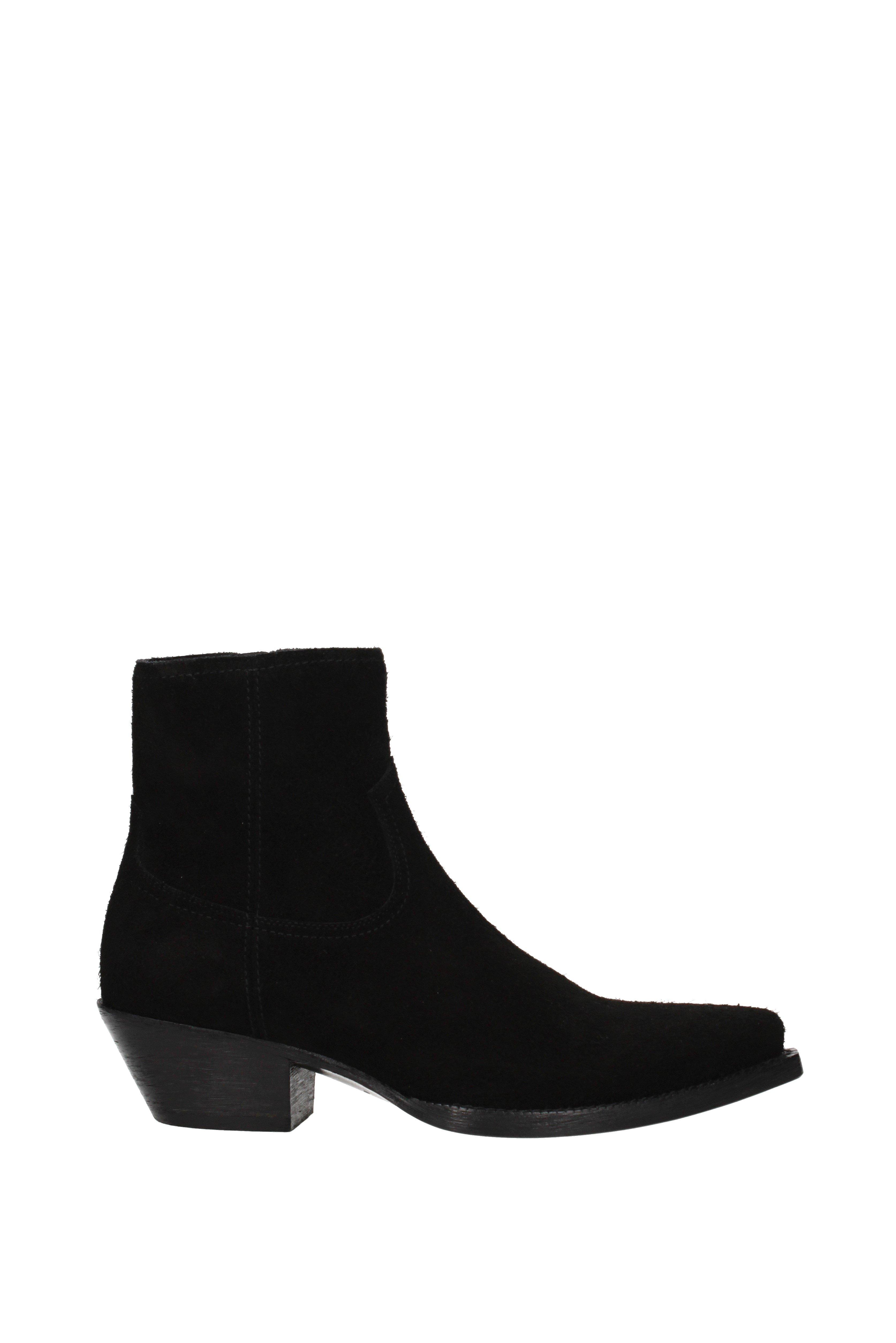 saint laurent suede boots